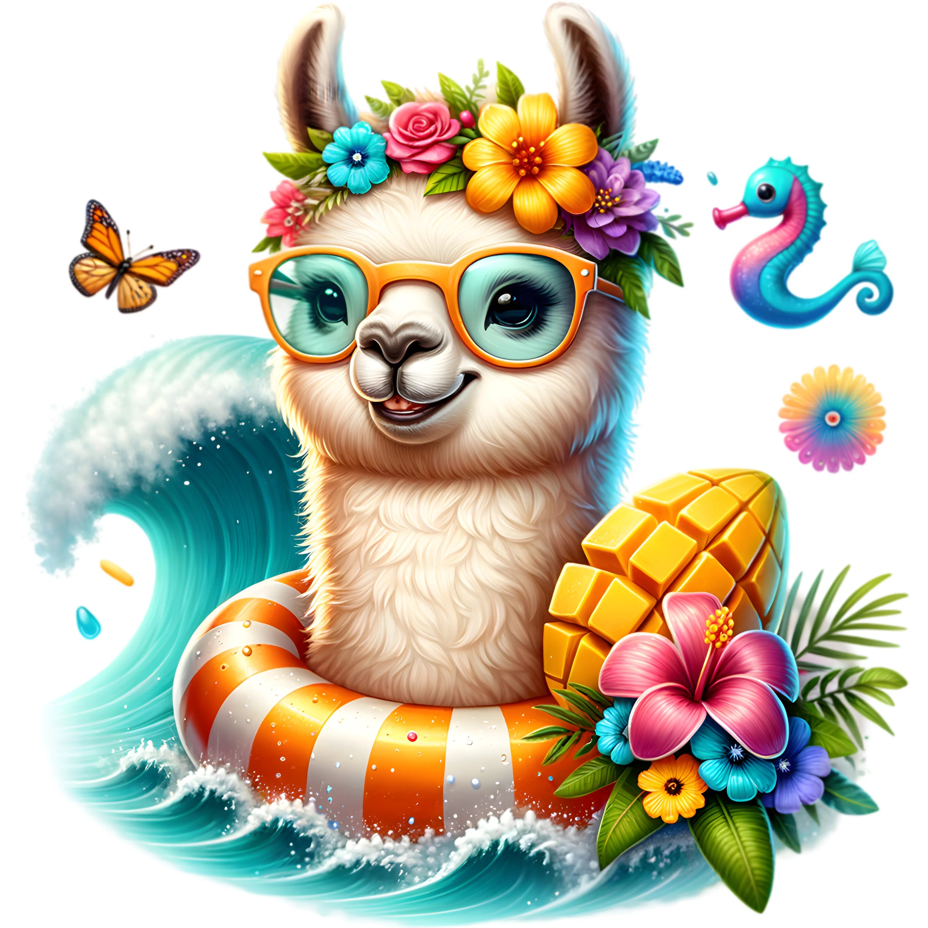 Bügelbild karibisches Lama Peppy