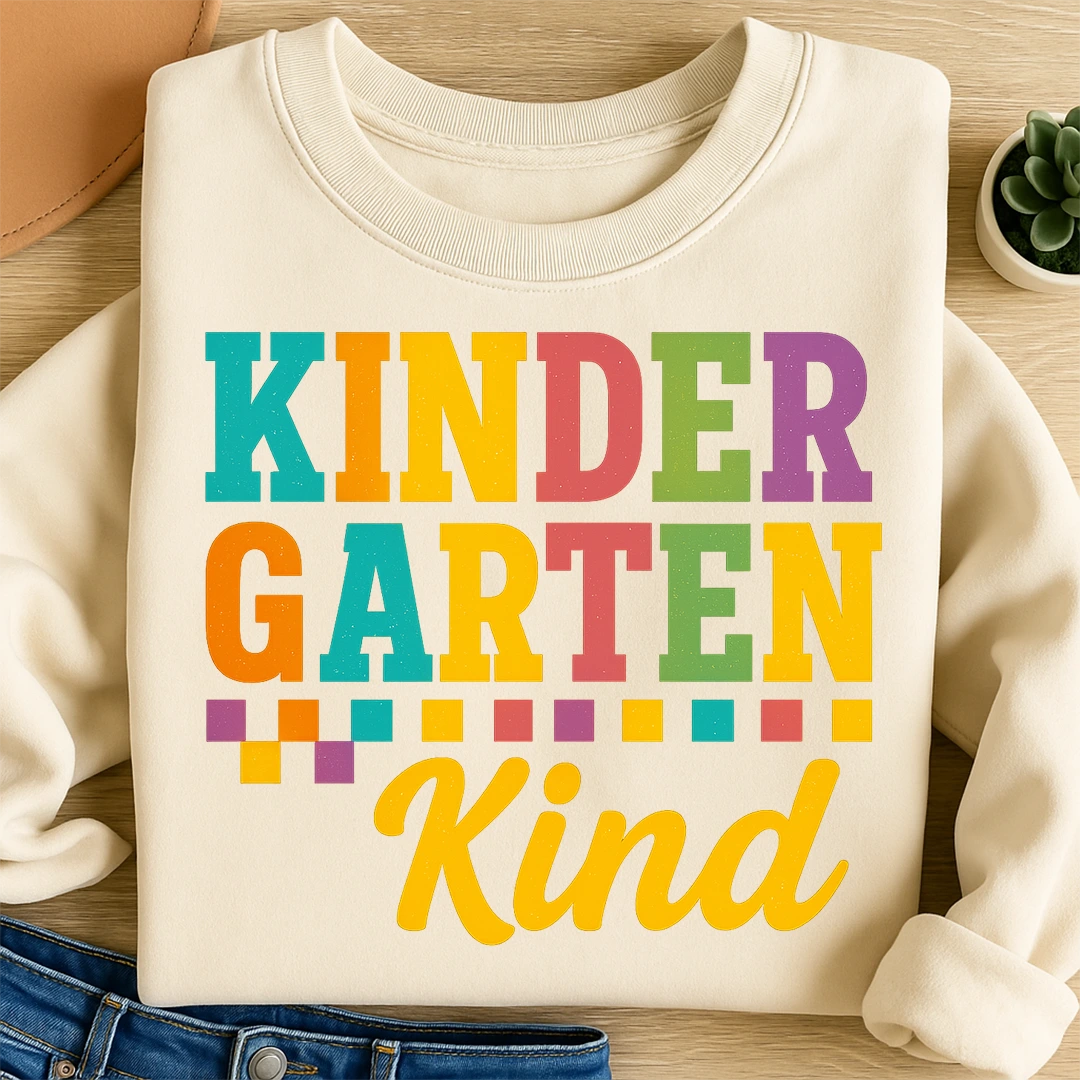 Bügelbild Kinder Garten Kind