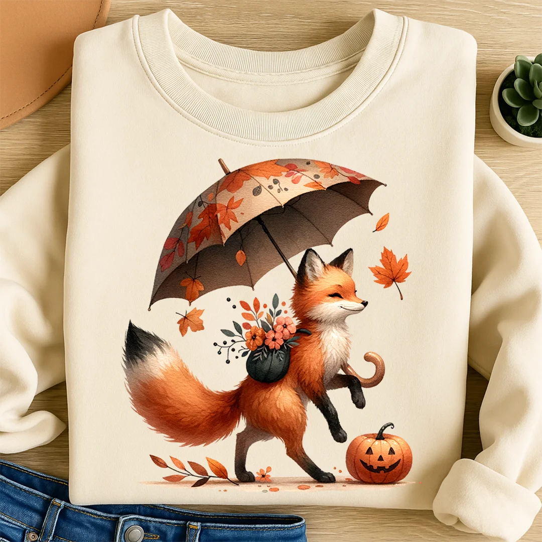 Bügelbild Kürbiszauber Fuchs