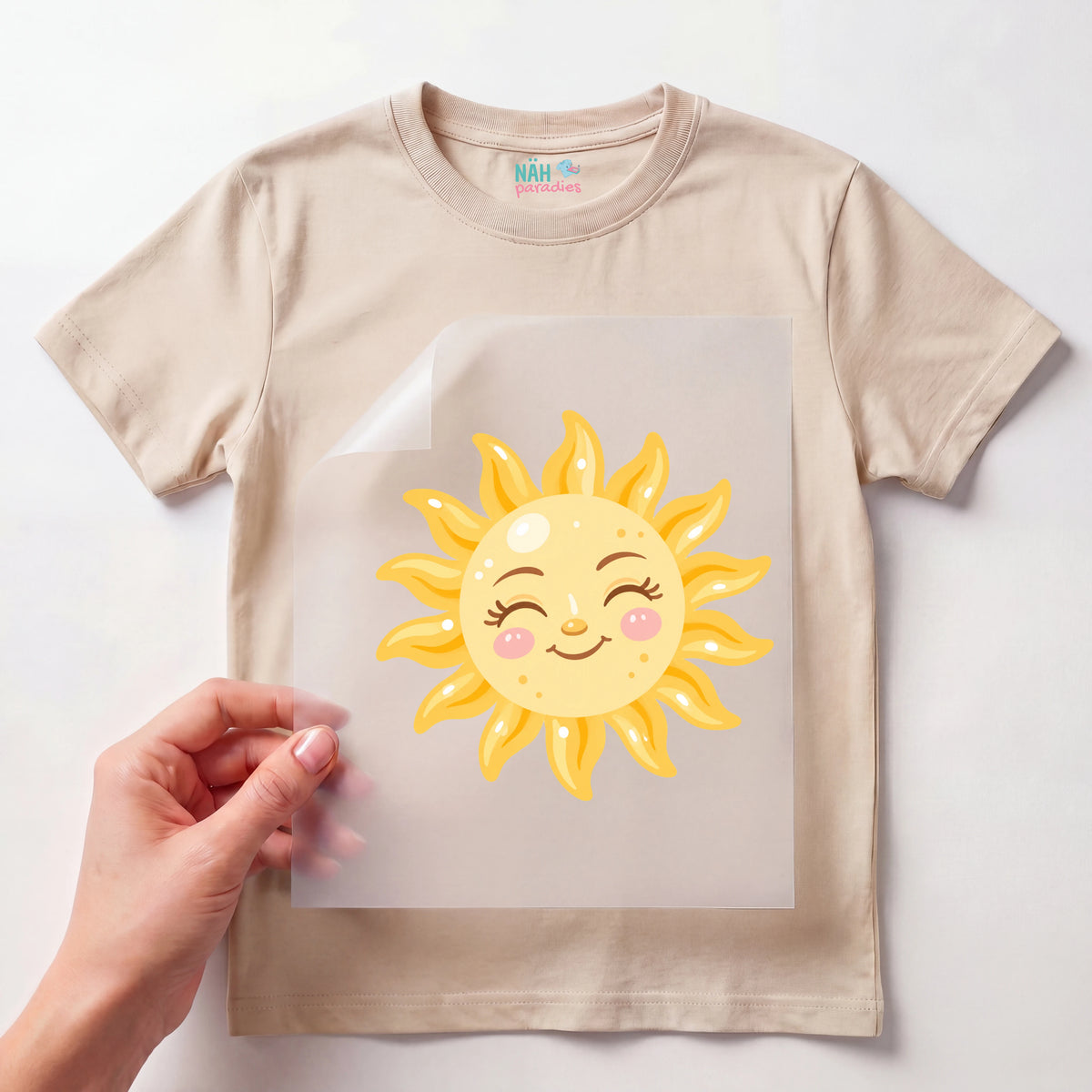Bügelbild Lachende Sonne Gelb