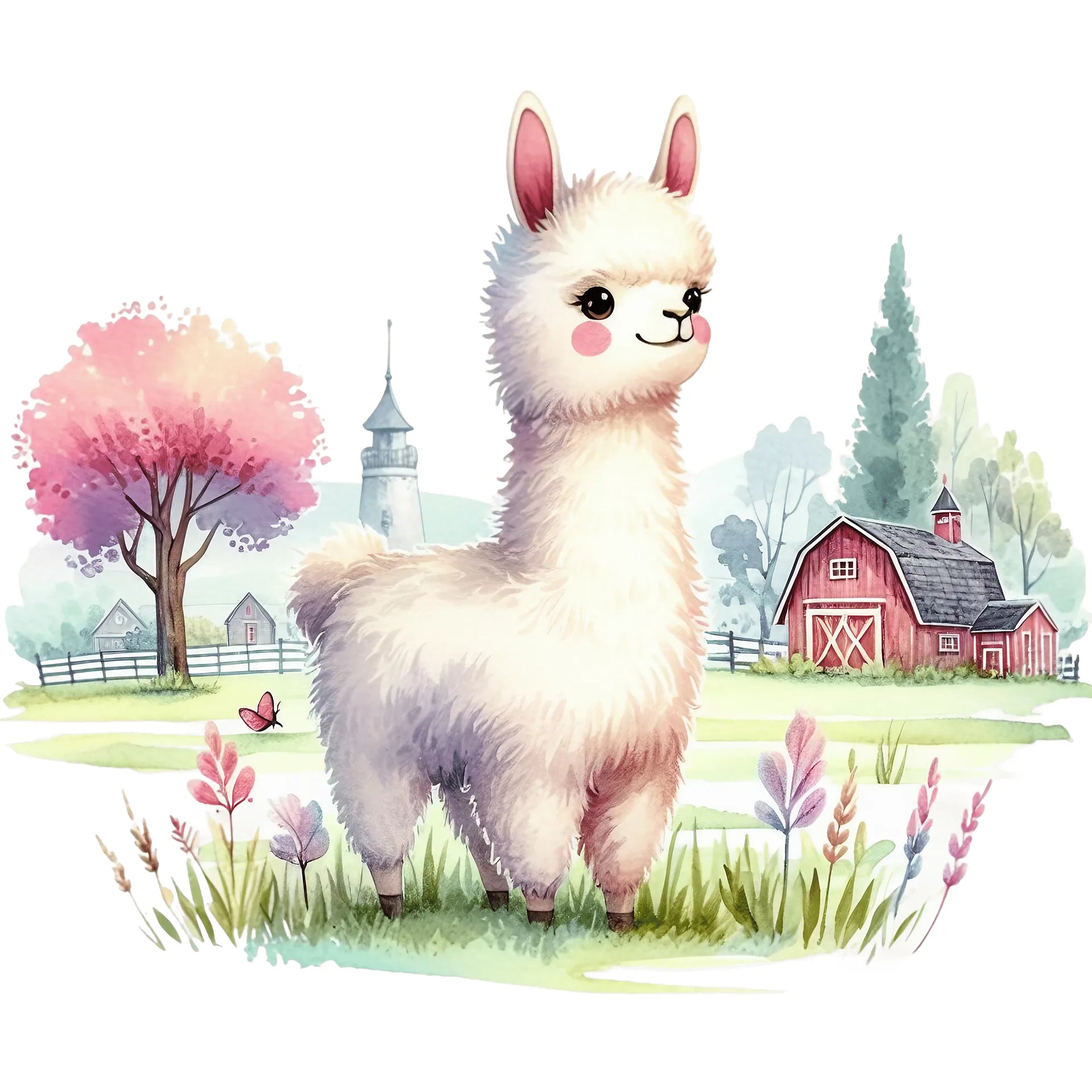 Bügelbild Lama Landliebe