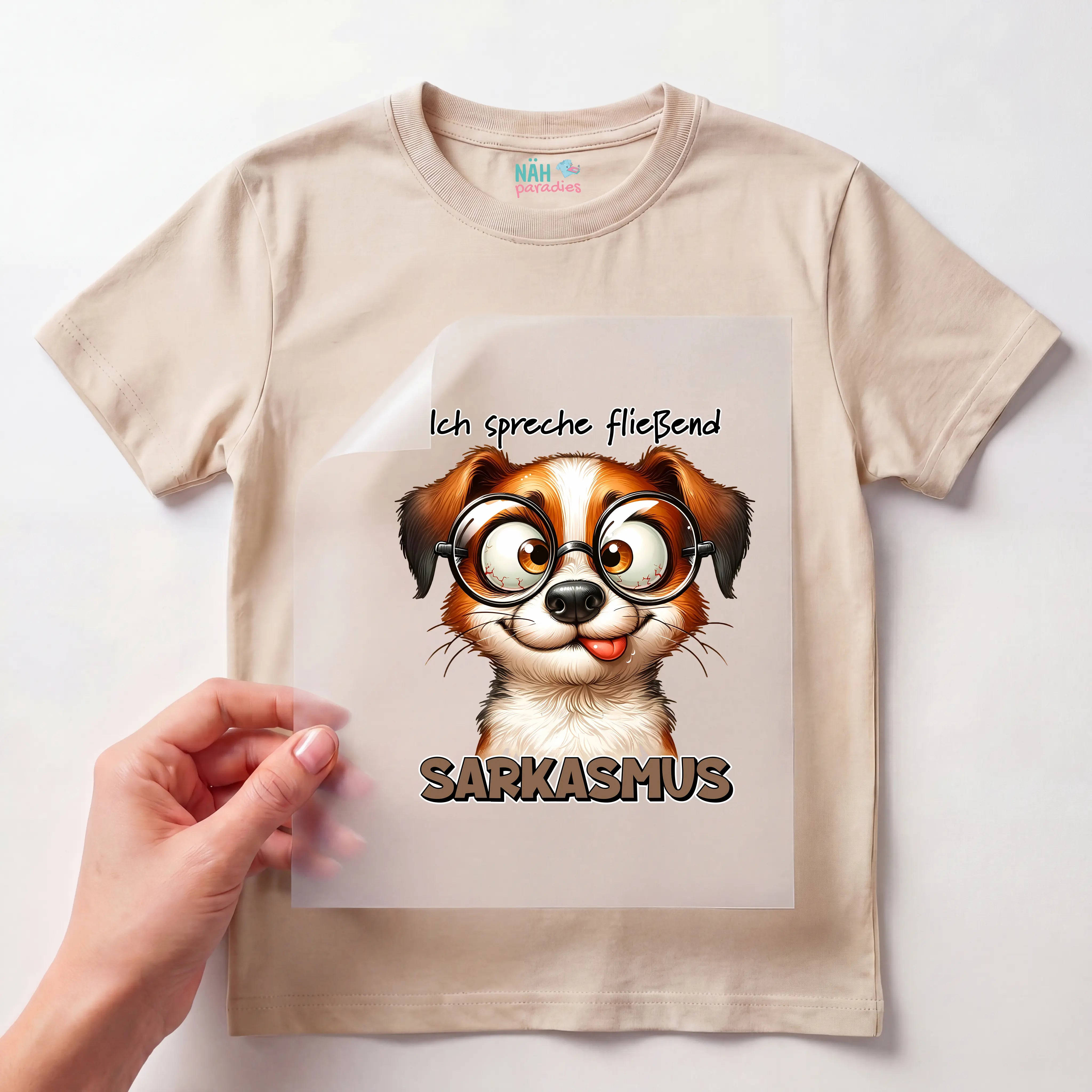 Bügelbild Lustiger Hund "SARKASMUS"