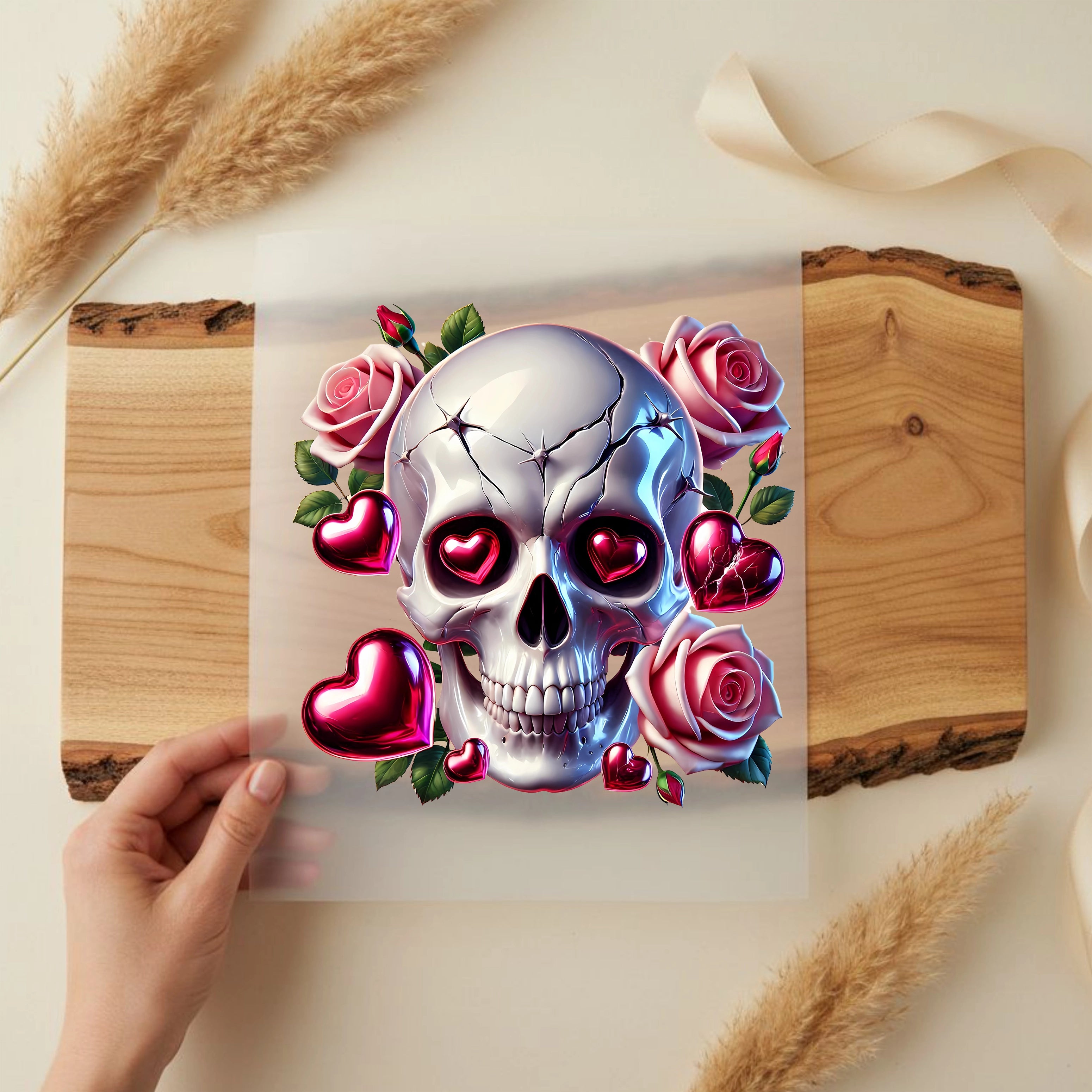 Bügelbild Schädel Dark Romance