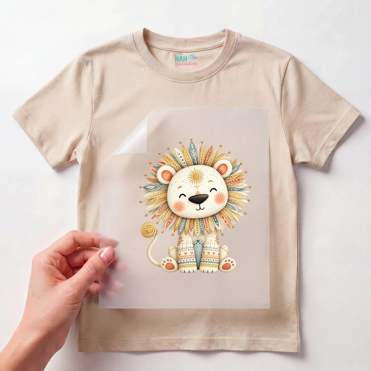 Bügelbild Löwe Boho Kawaii
