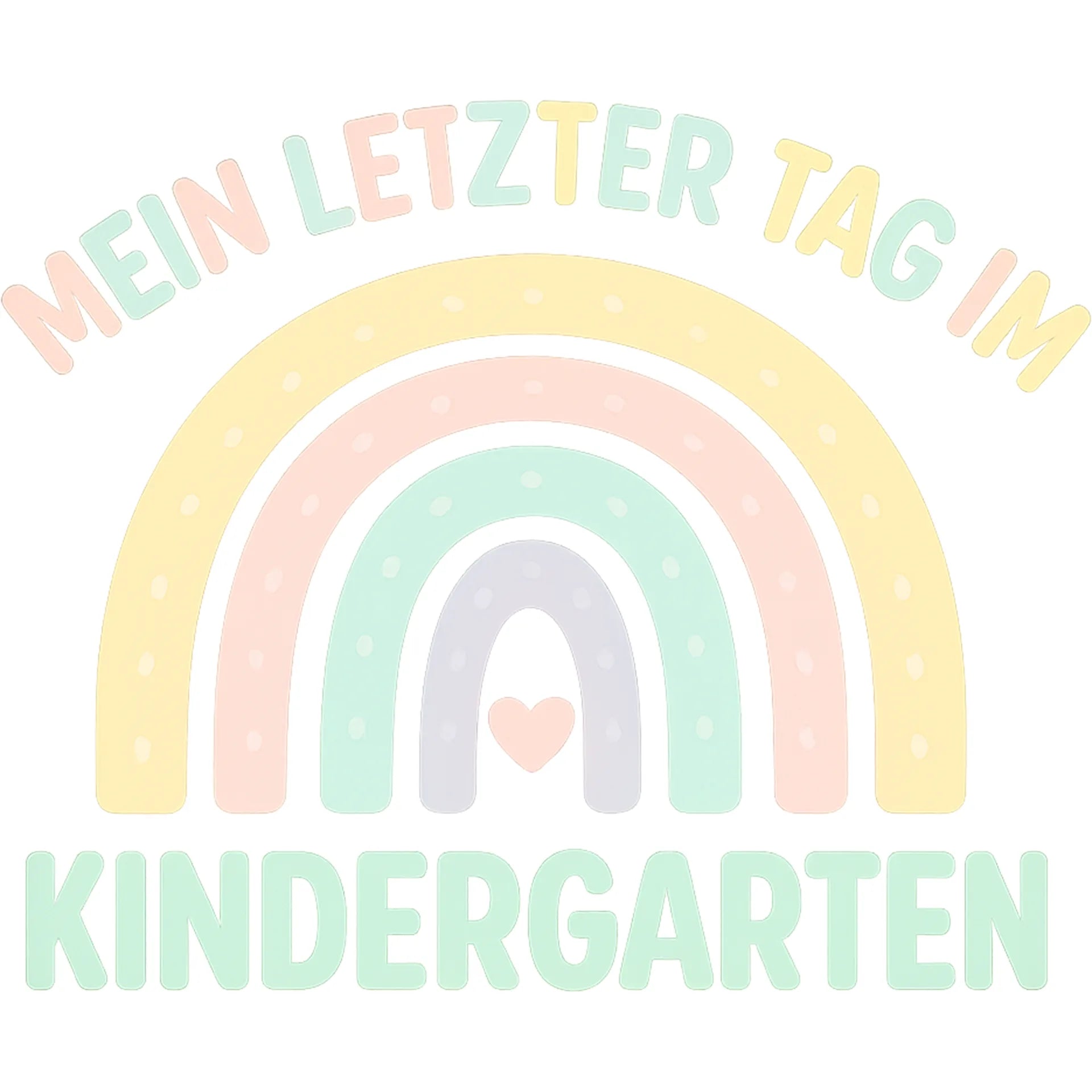 Bügelbild Mein letzter Tag im Kindergarten