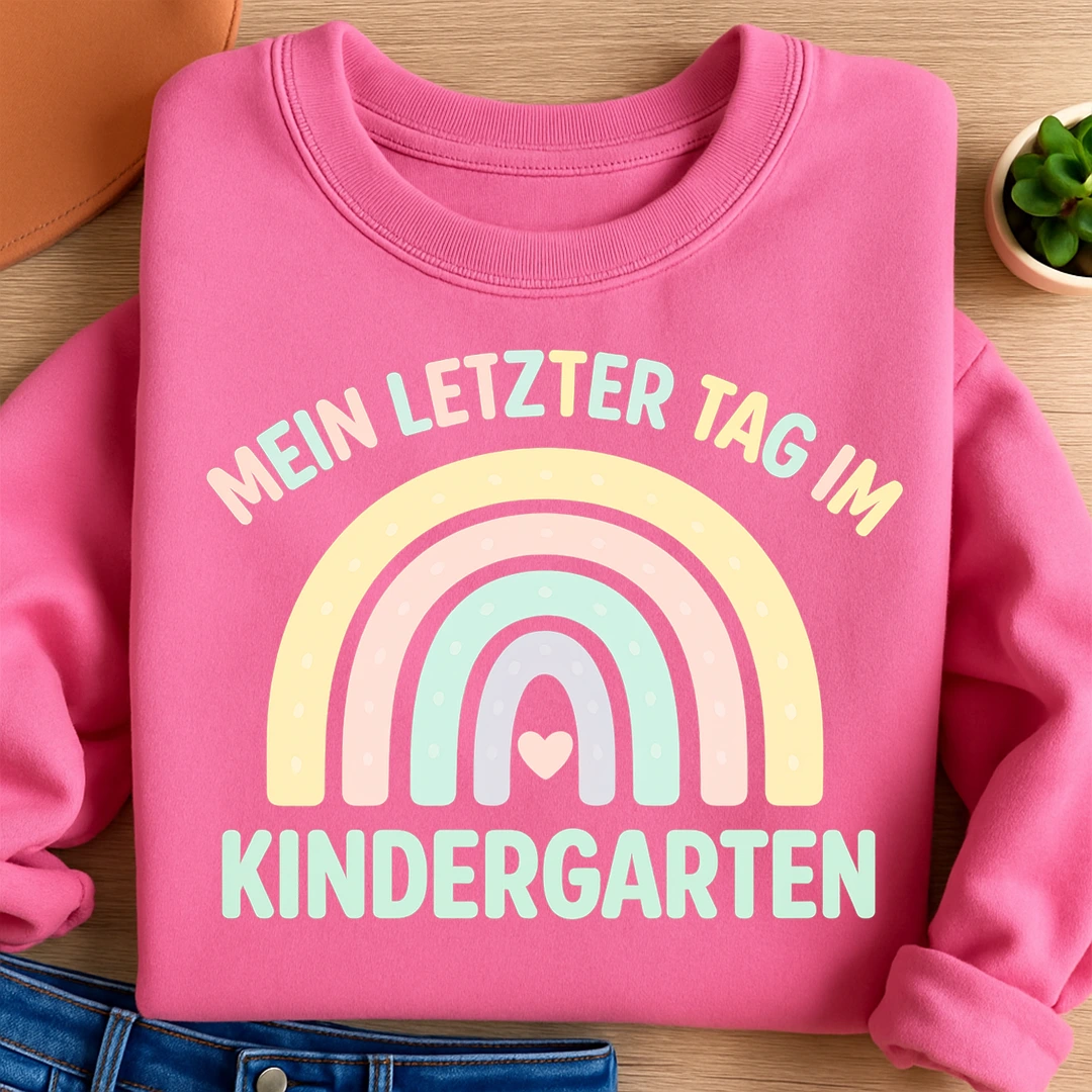 Bügelbild Mein letzter Tag im Kindergarten