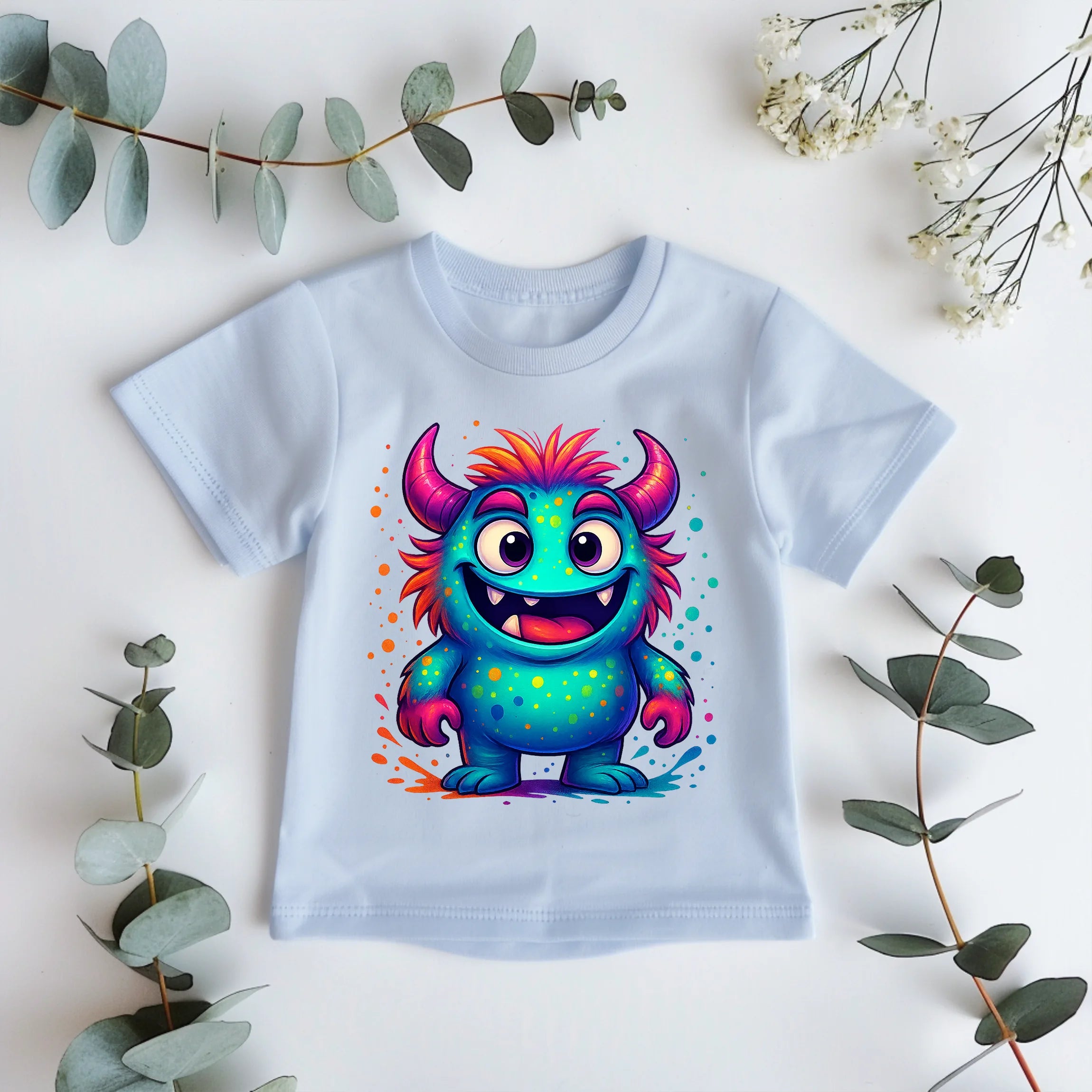 Bügelbild Monster Bunti