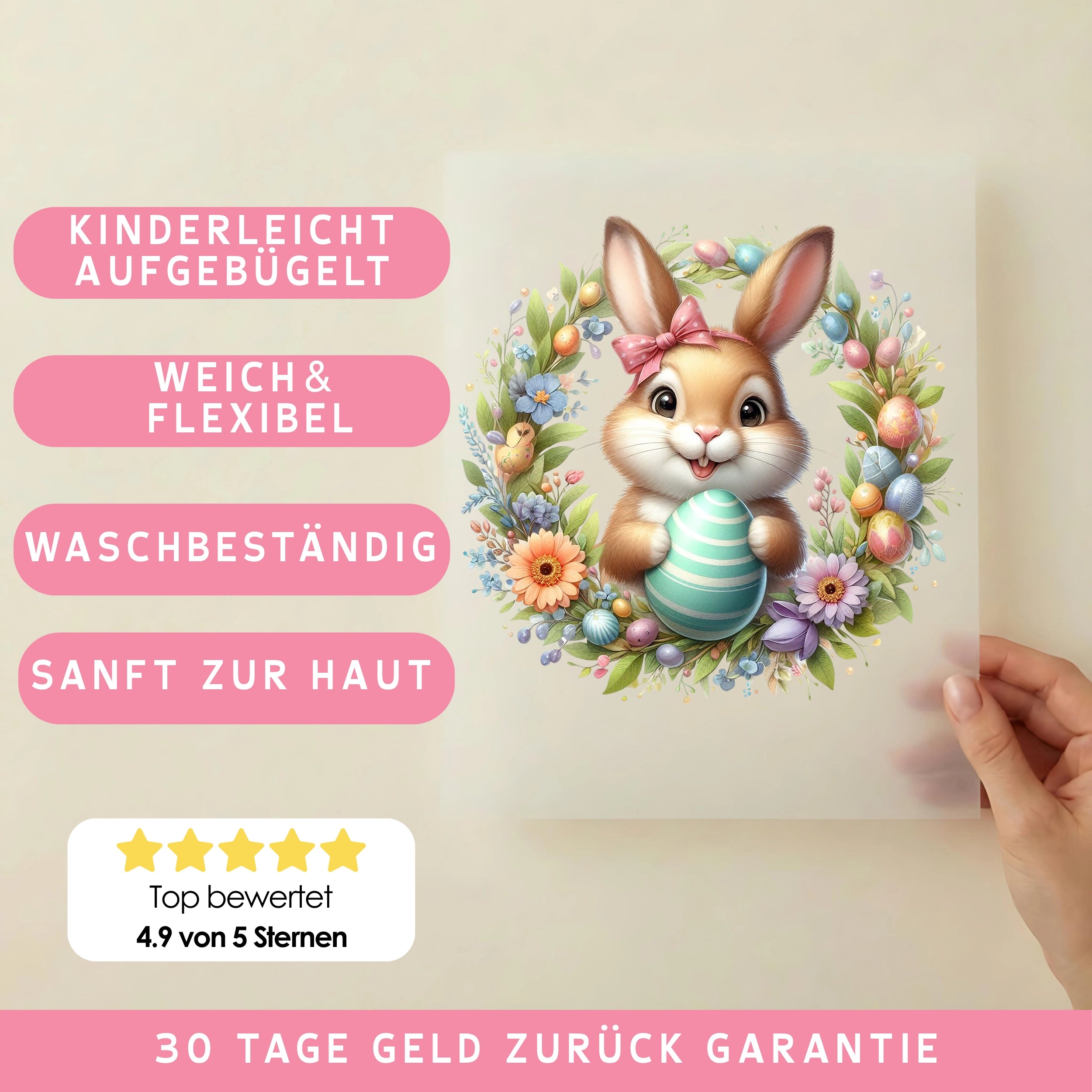 Bügelbild Osterkränzchen