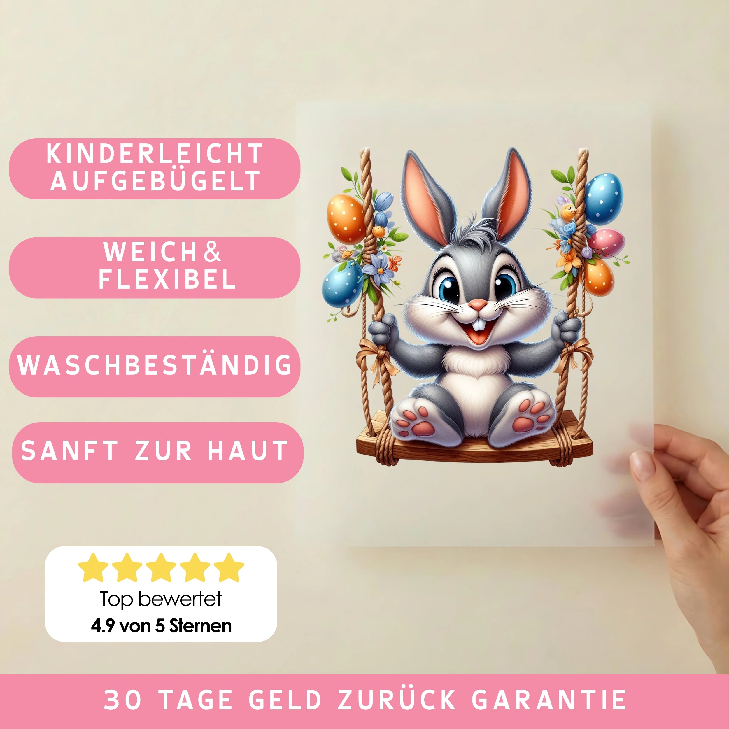 Bügelbild Osterschaukel