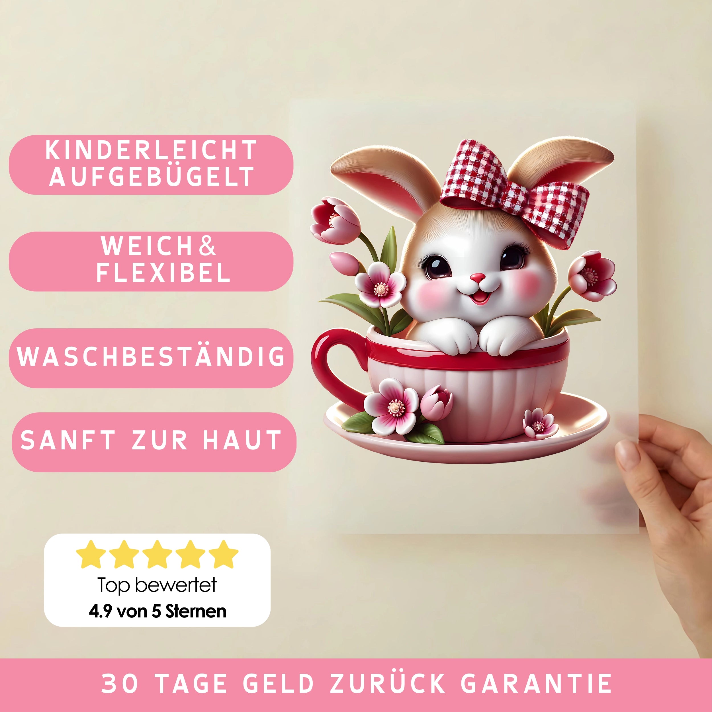 BügelbildTeezeit Häschen