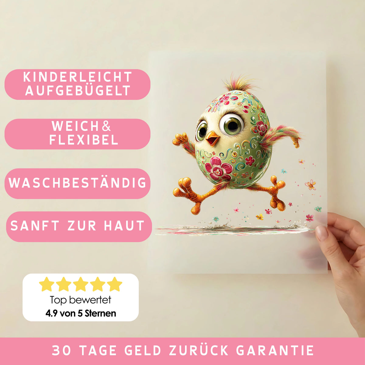 Bügelbild Küken Osterflitzer
