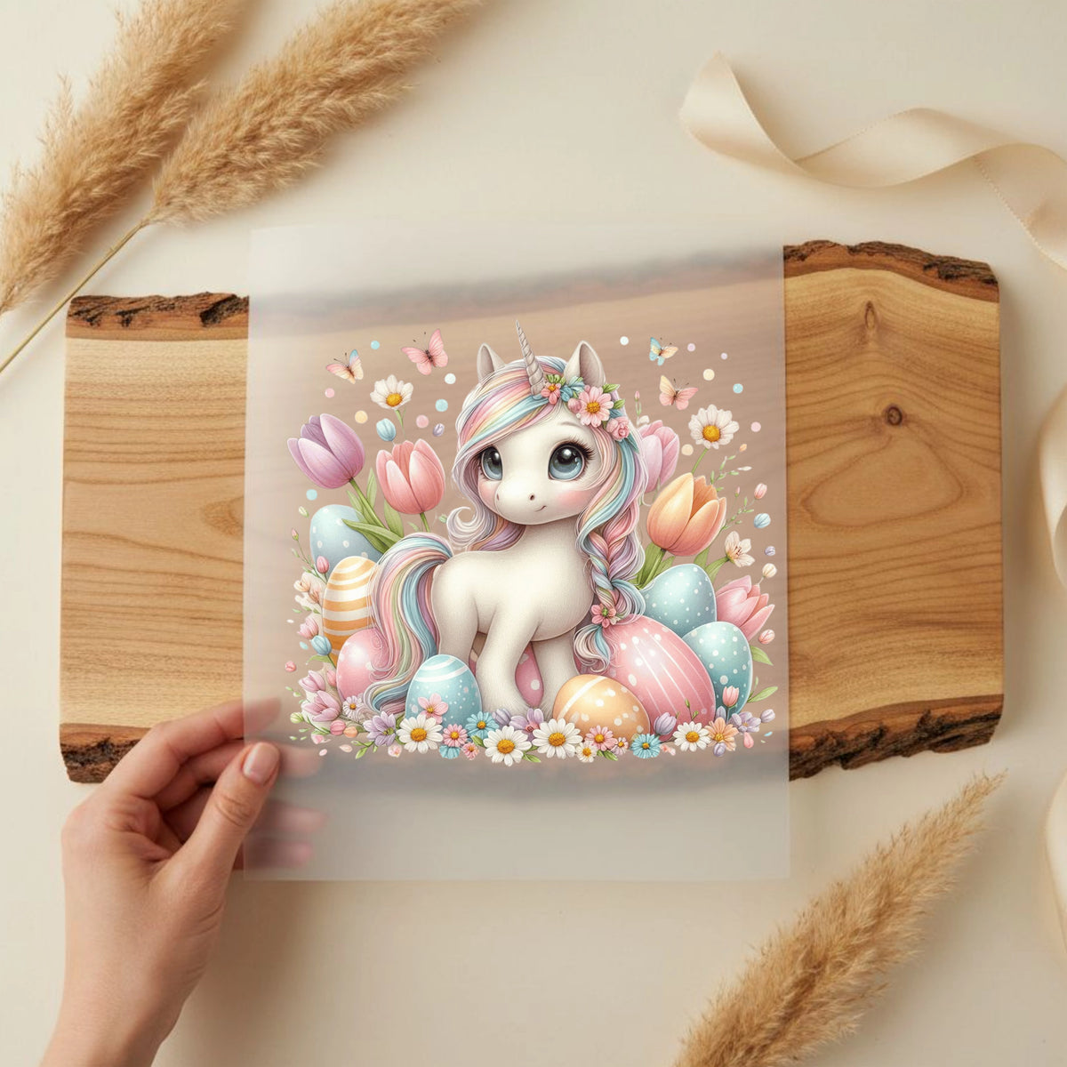 Bügelbild Magisches Einhorn Frühlingsglück
