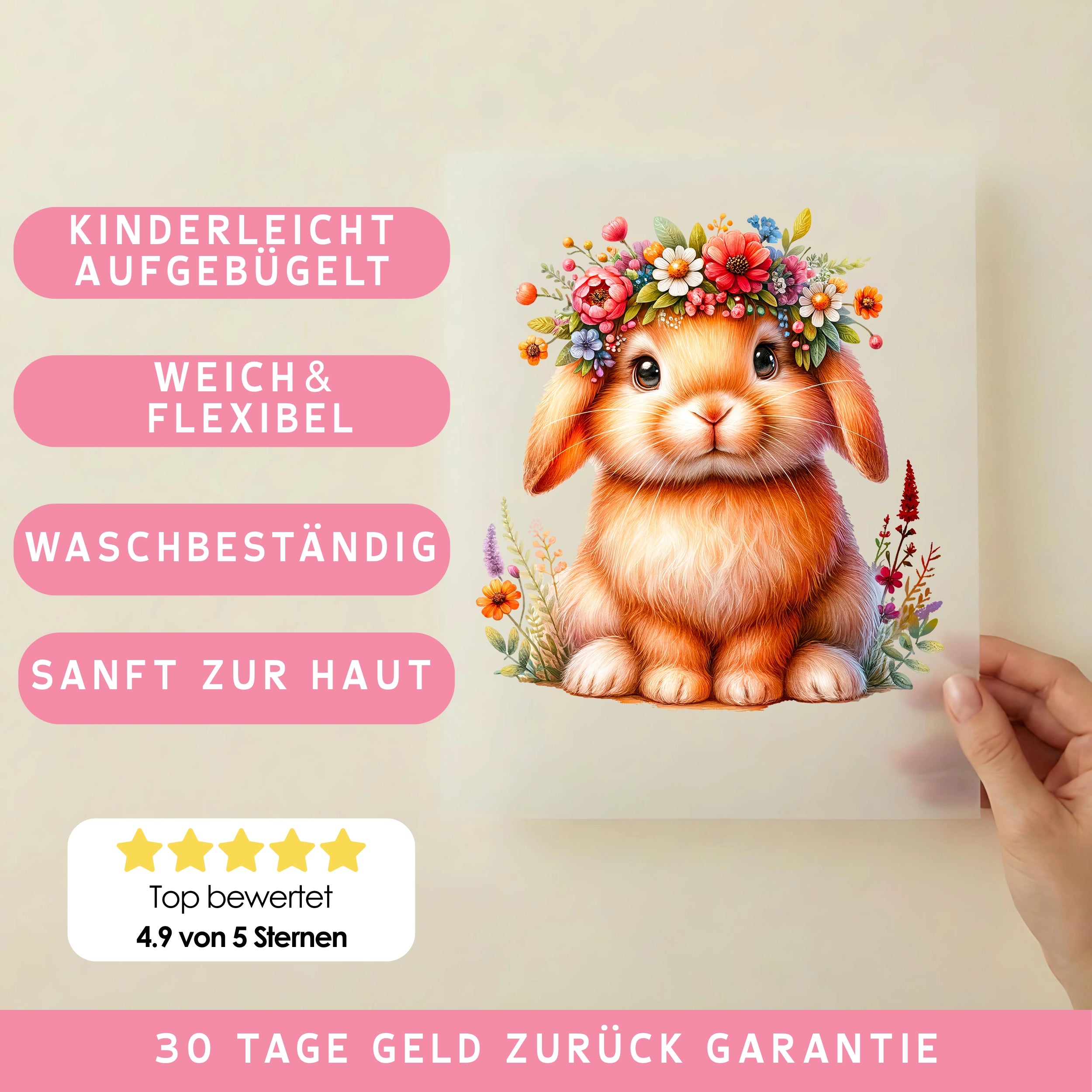 Bügelbild Zwergwidder Blütenzauber
