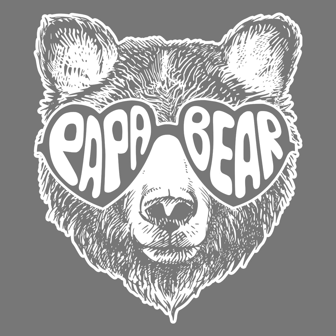 Bügelbild Papa Bear Sonnenbrille - S
