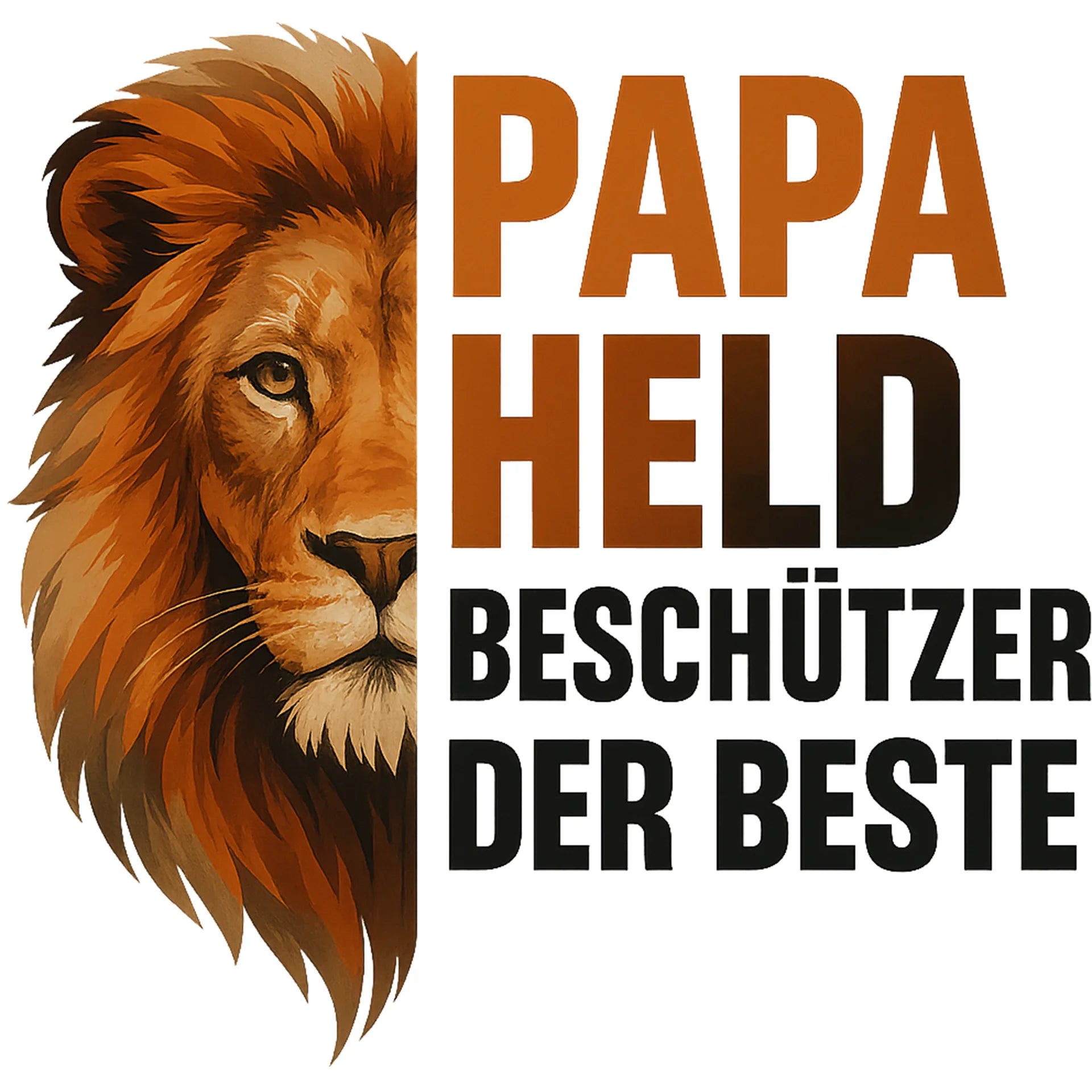 Bügelbild Papa Löwe - S
