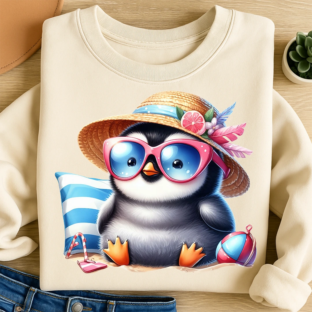 Bügelbild Pinguin Beachbuddy