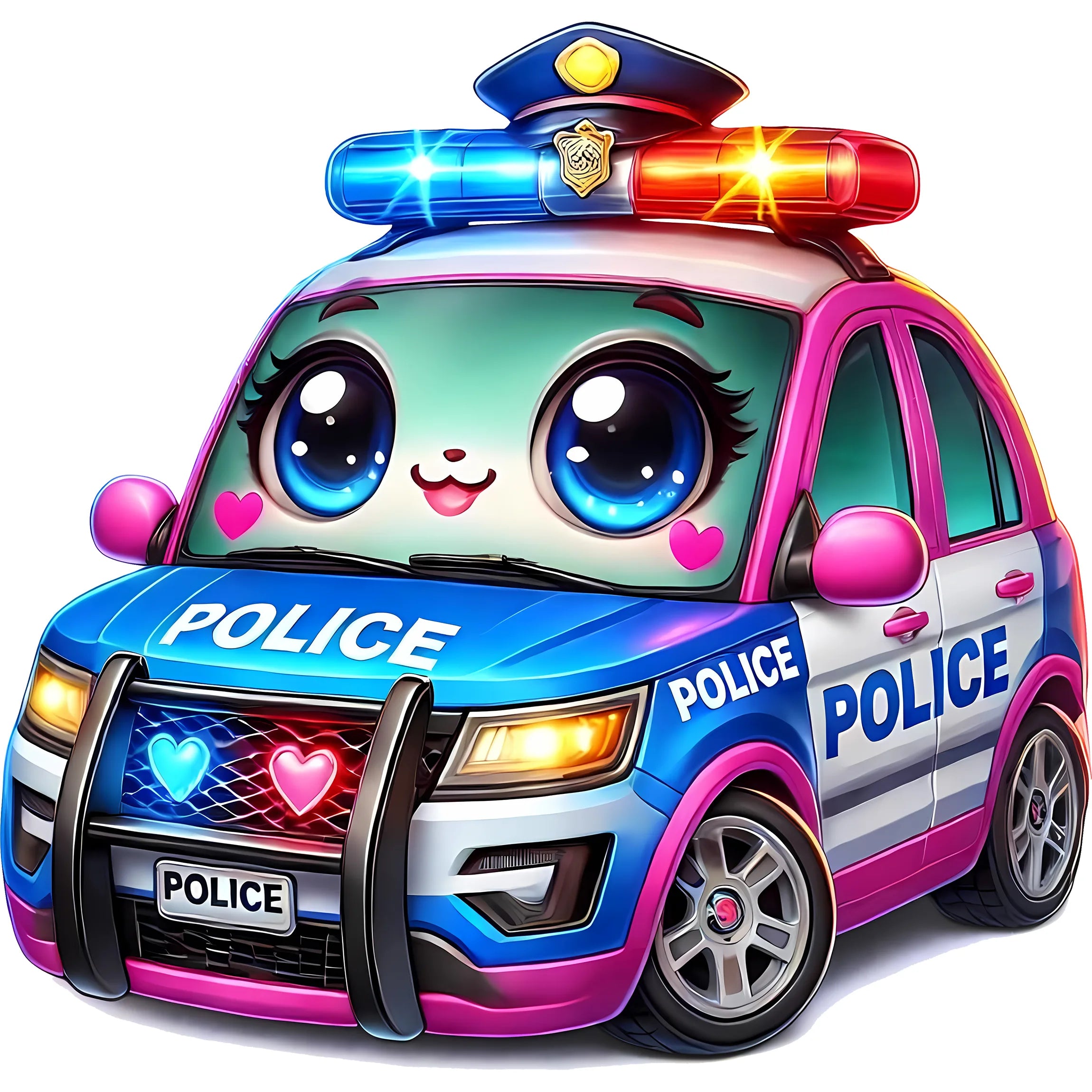 Bügelbild Polizei Miss Sirene