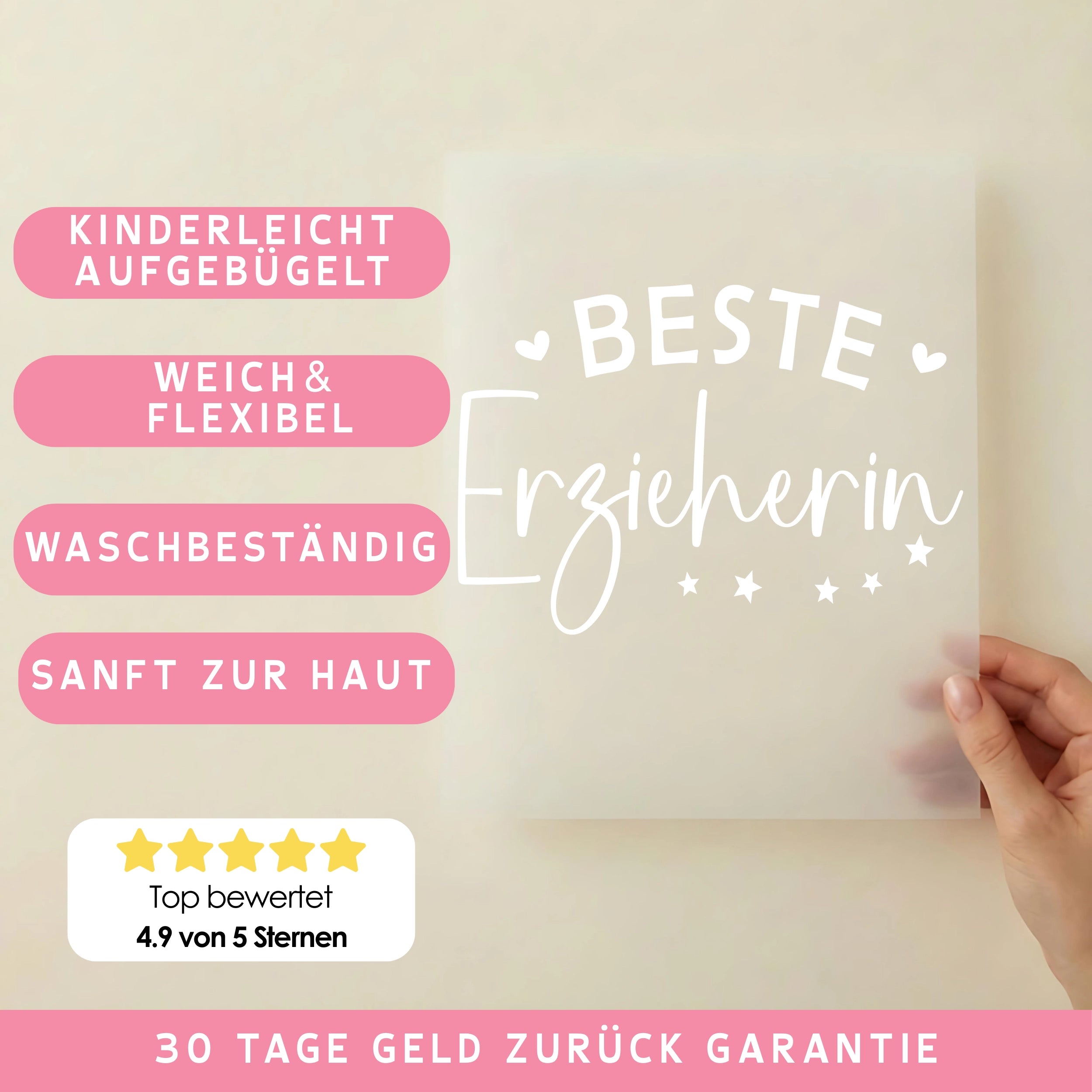 Bügelbild Beste Erzieherin