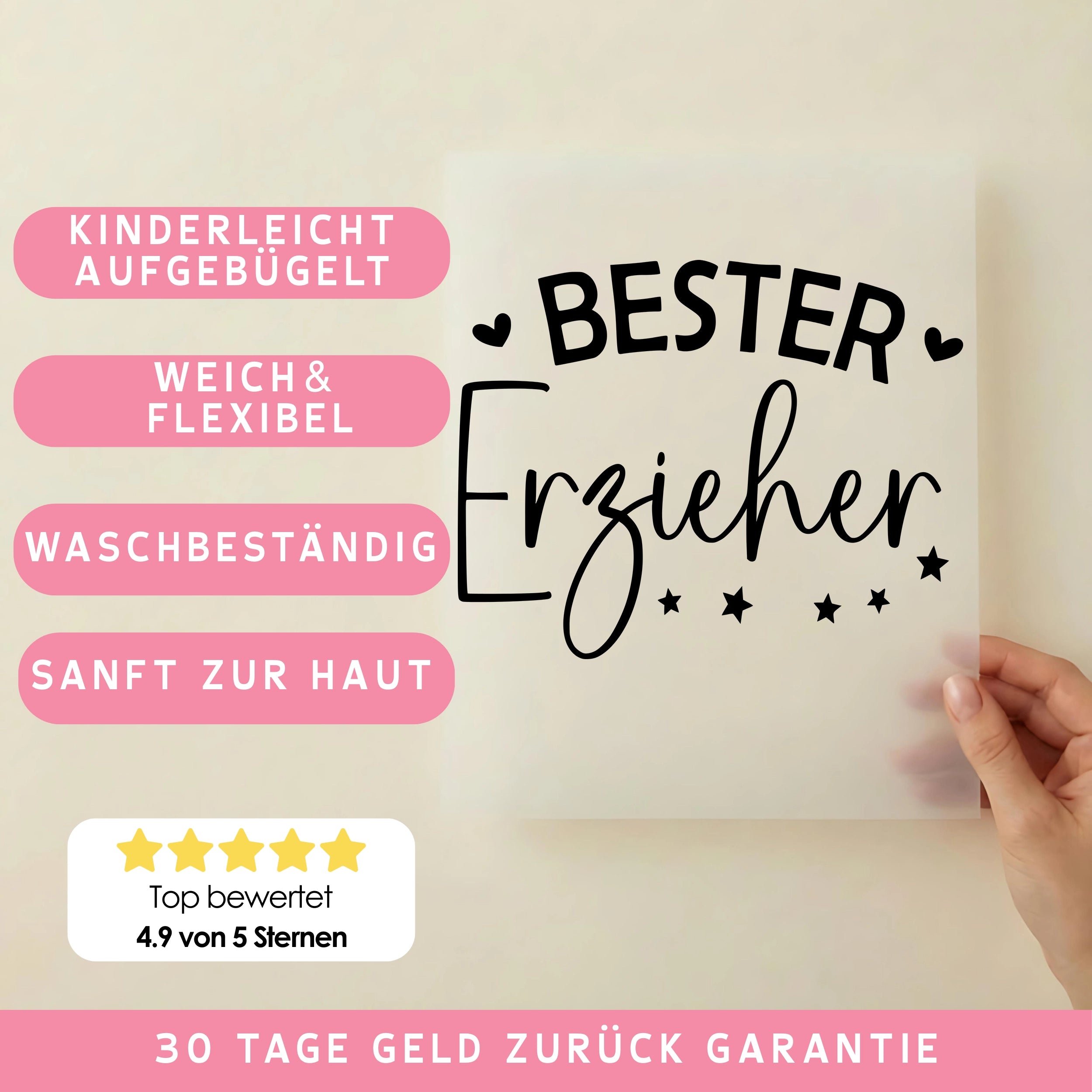 Bügelbild Bester Erzieher