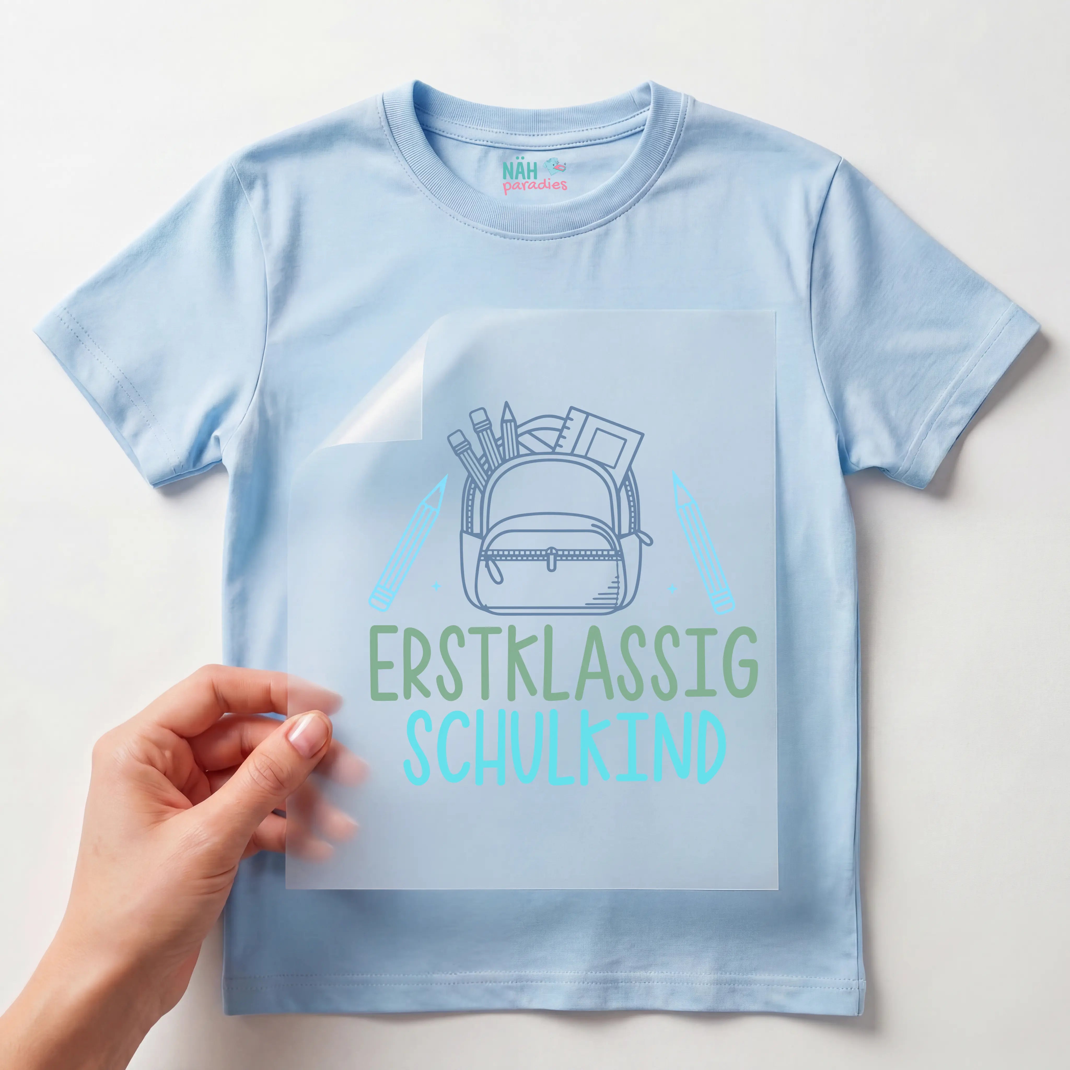 Bügelbild Erstklassig Schulkind