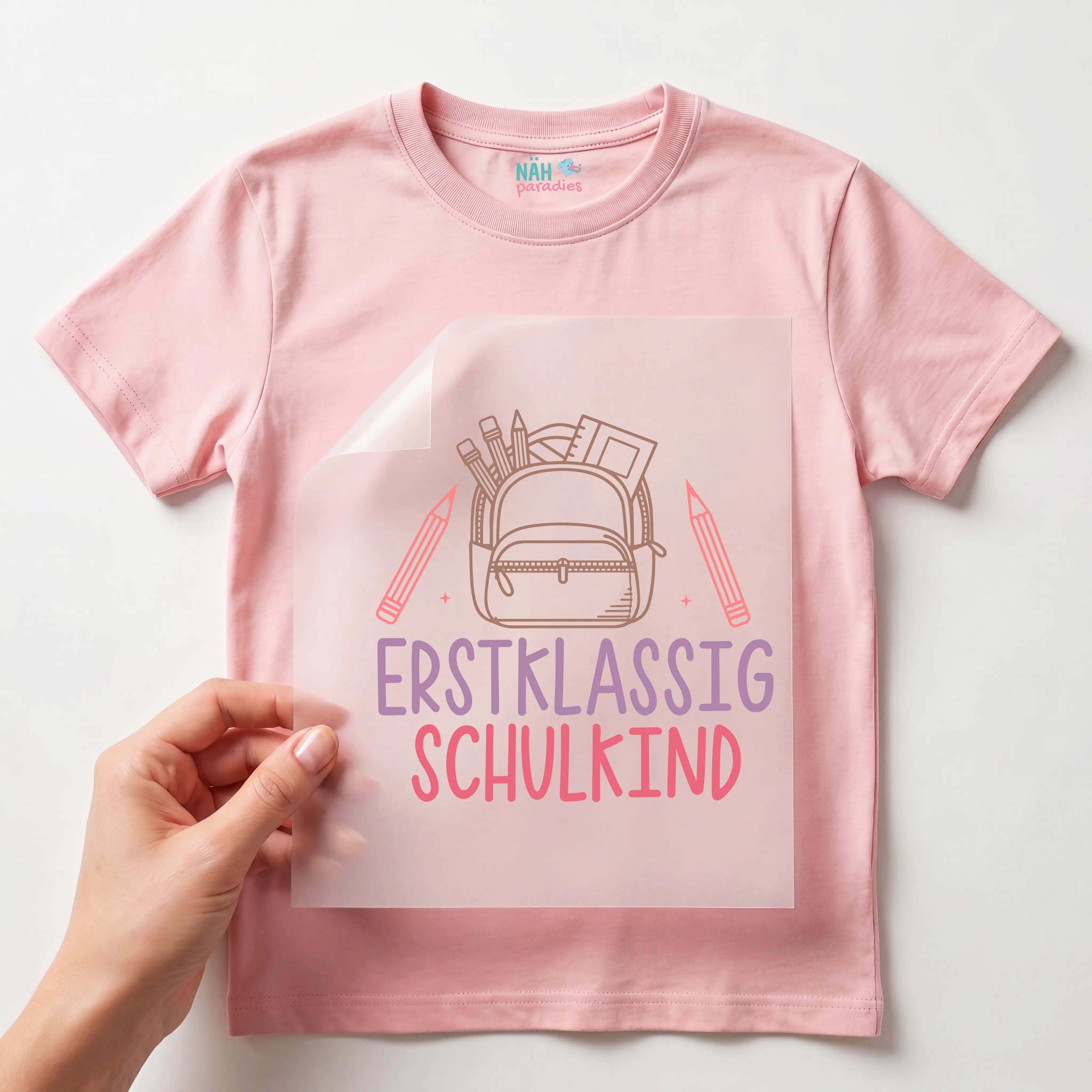 Bügelbild Erstklassig Schulkind