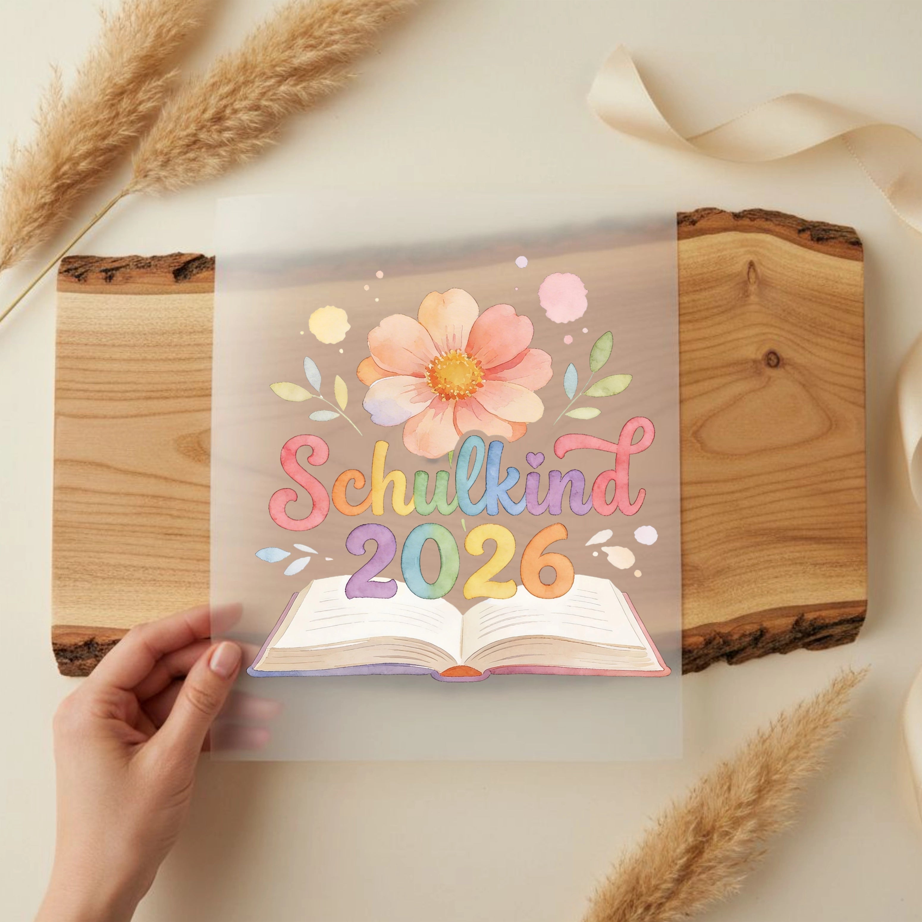 Bügelbild Schulkind Blumenliebe 2026