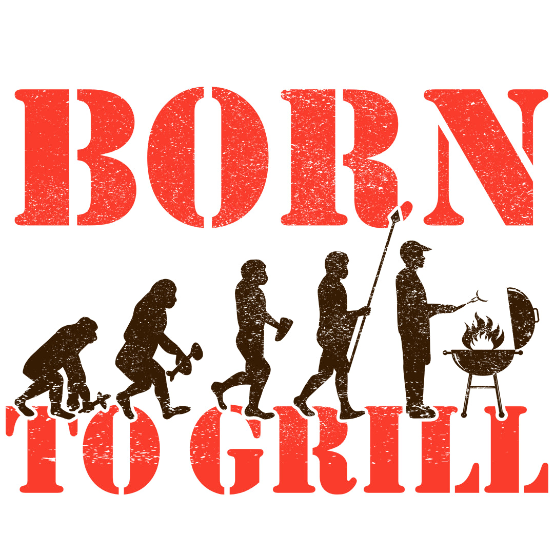 Bügelbild Born To Grill - S