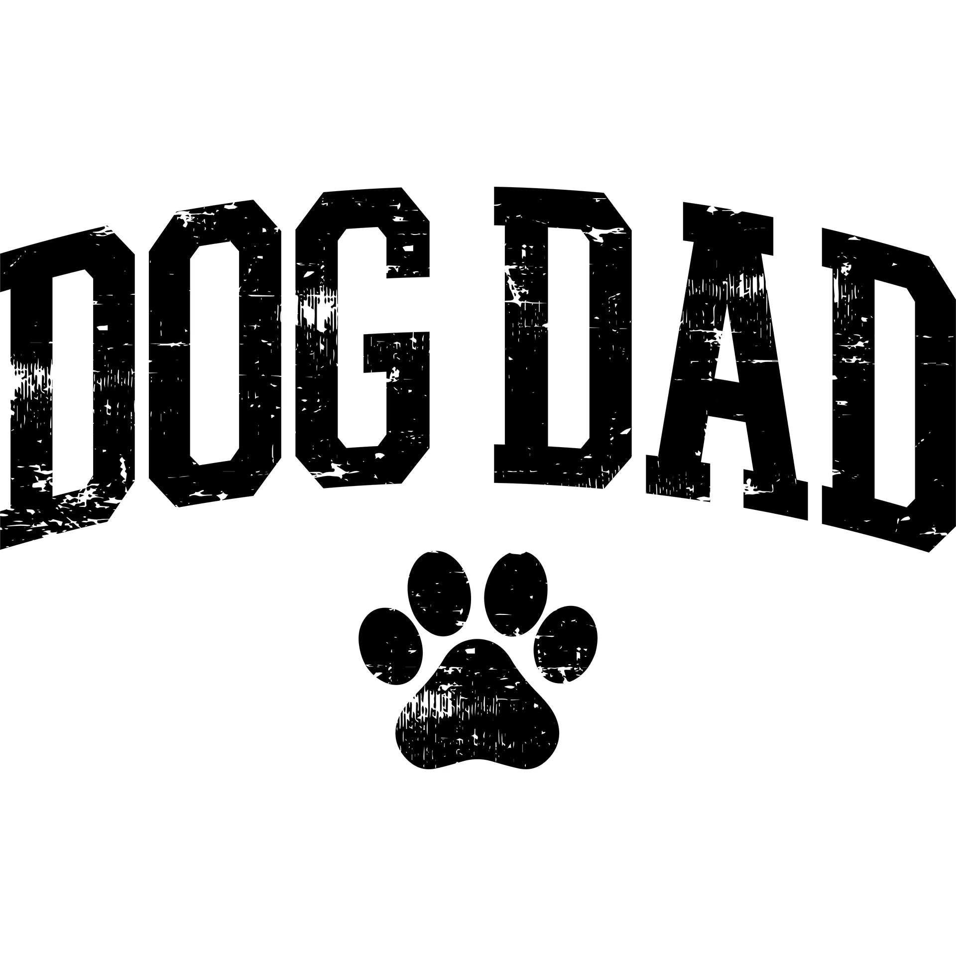 Bügelbild Schriftzug Dog Dad schwarz - S