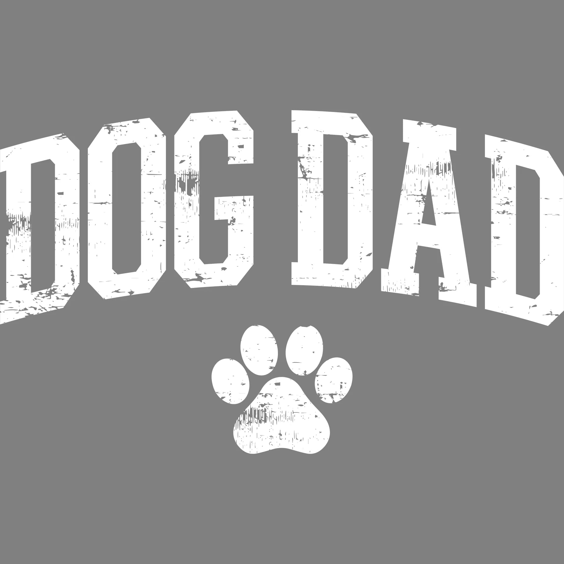 Bügelbild Schriftzug Dog Dad weiß - S