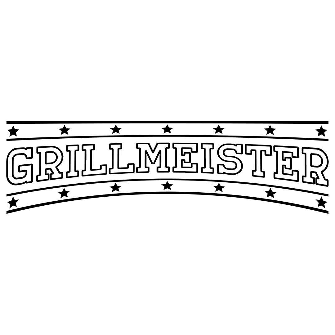 Bügelbild Schriftzug Grillmeister 2 - M