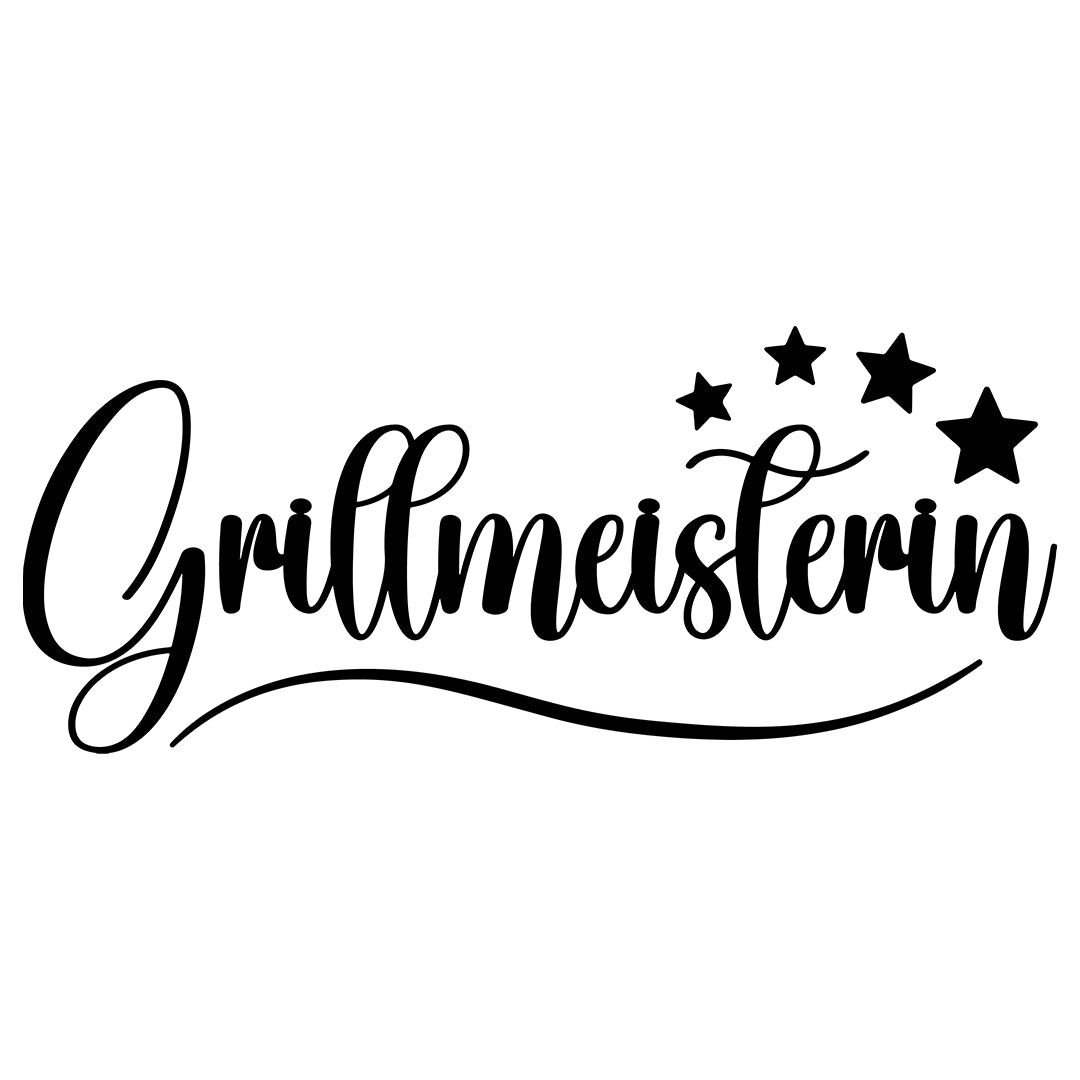 Bügelbild Schriftzug Grillmeisterin - S