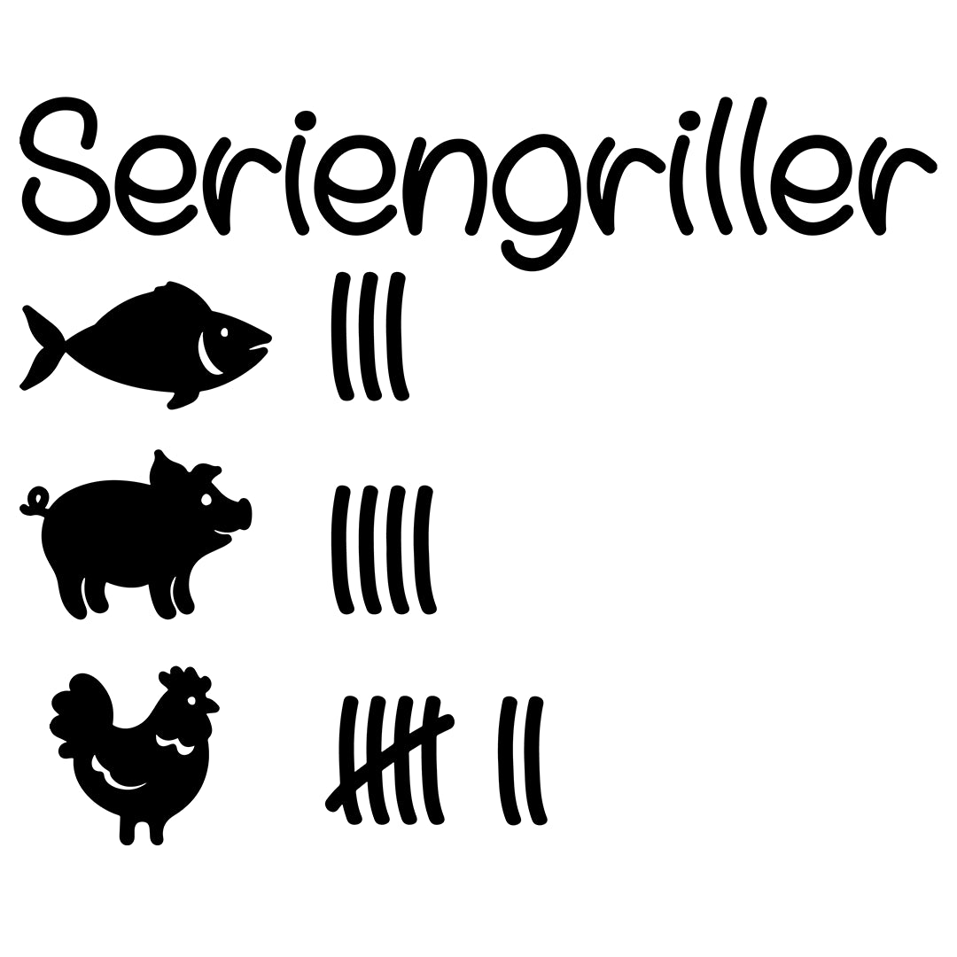 Bügelbild Seriengriller - S