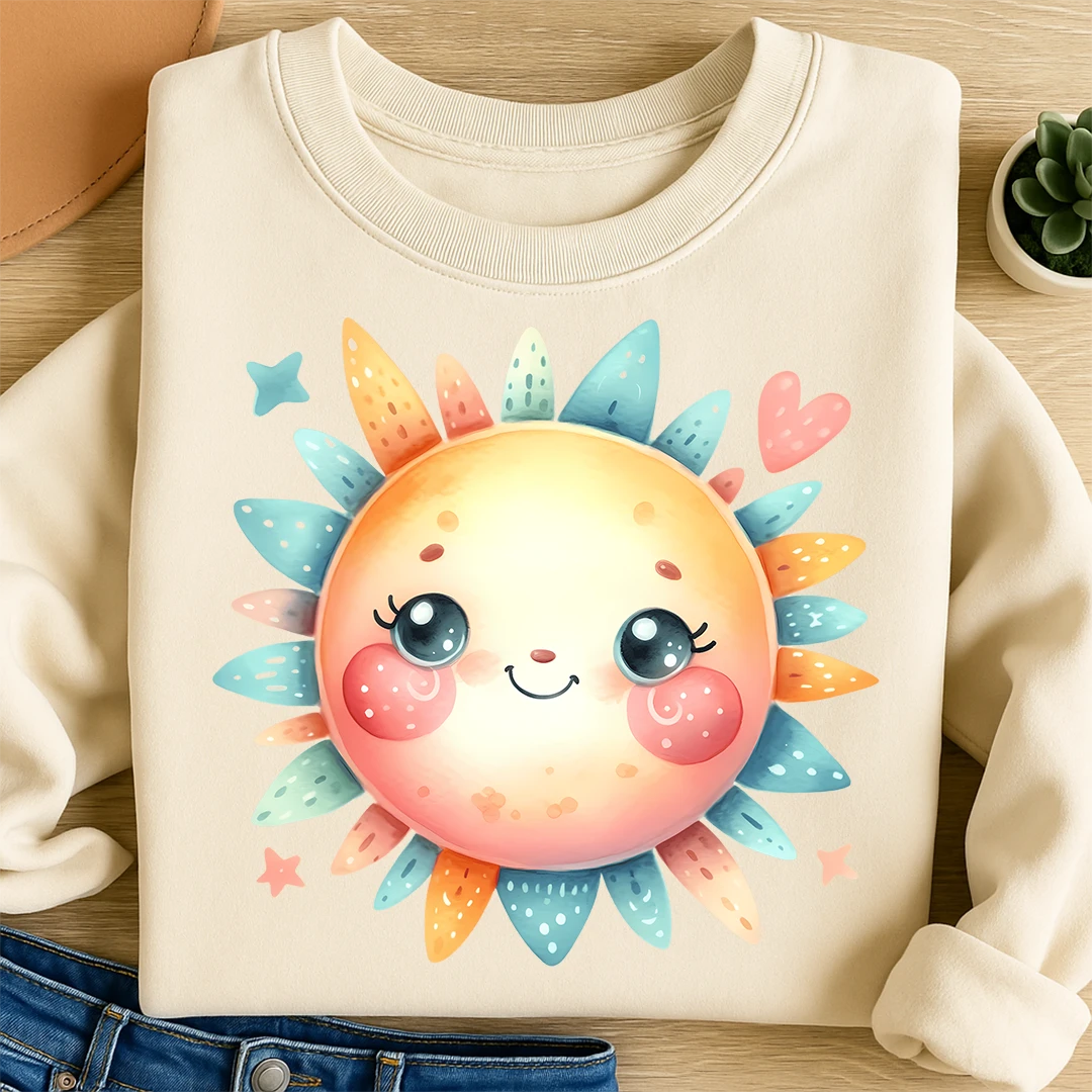 Bügelbild Sonne Glückliche Strahlen