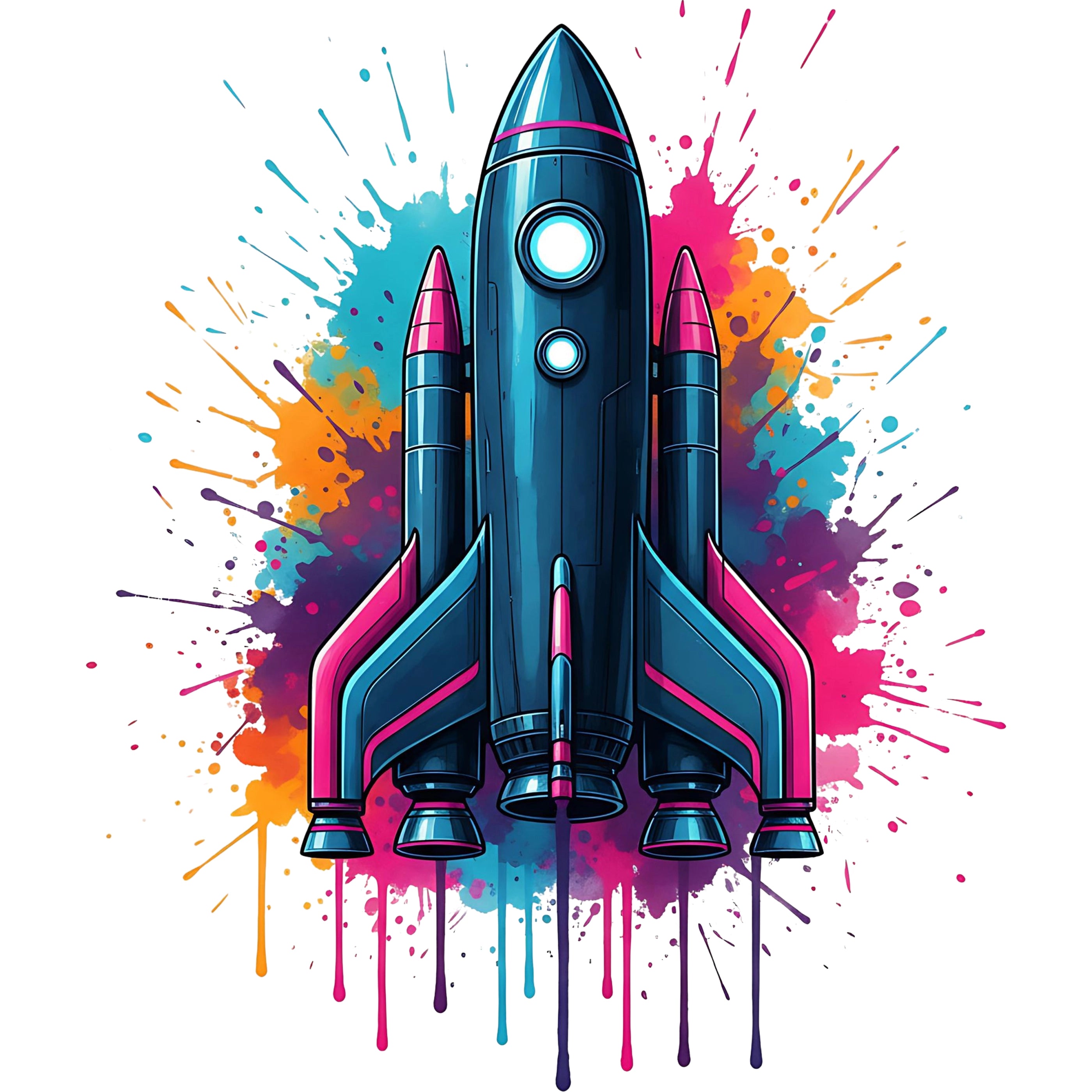 Bügelbild SpaceSplash Rocket