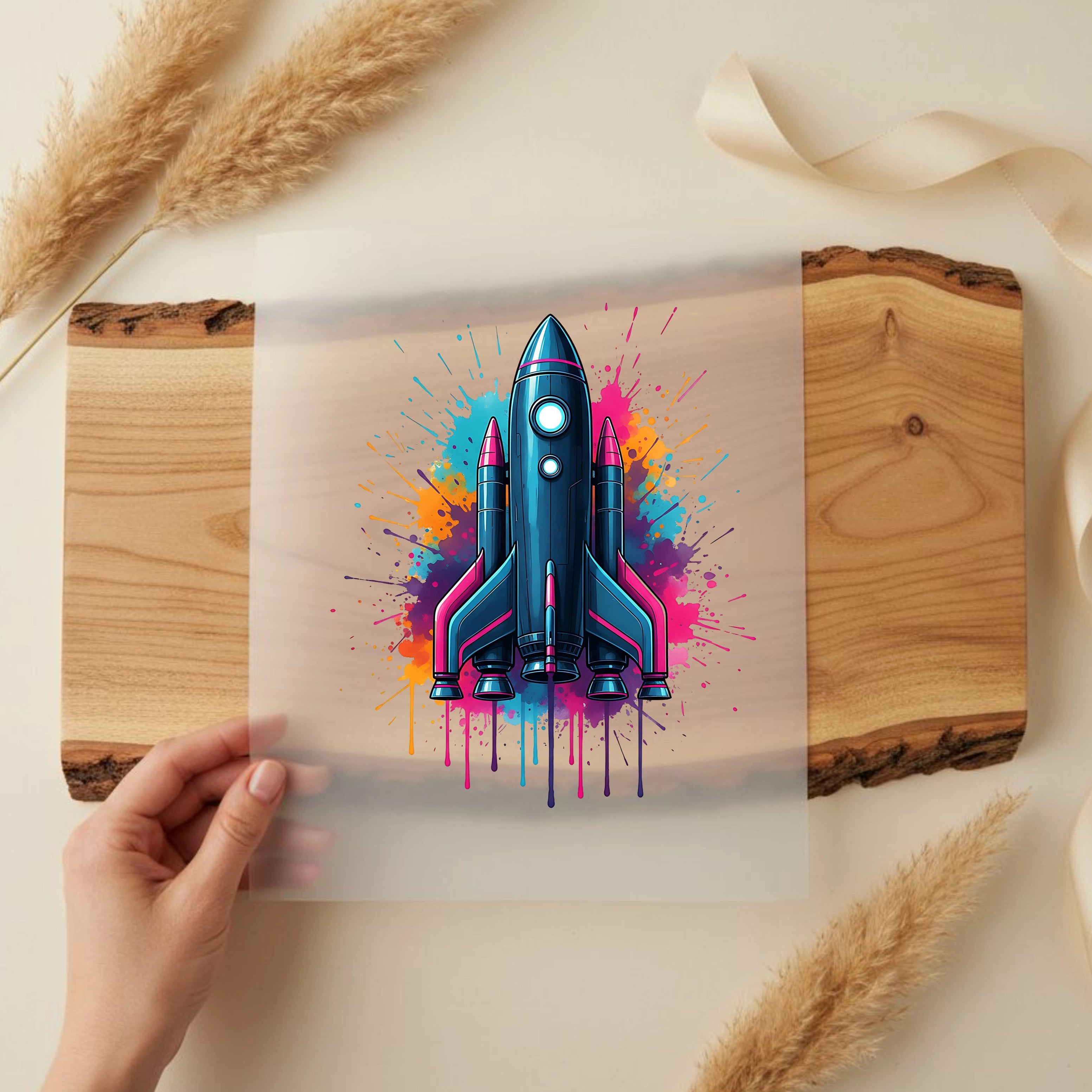 Bügelbild SpaceSplash Rocket