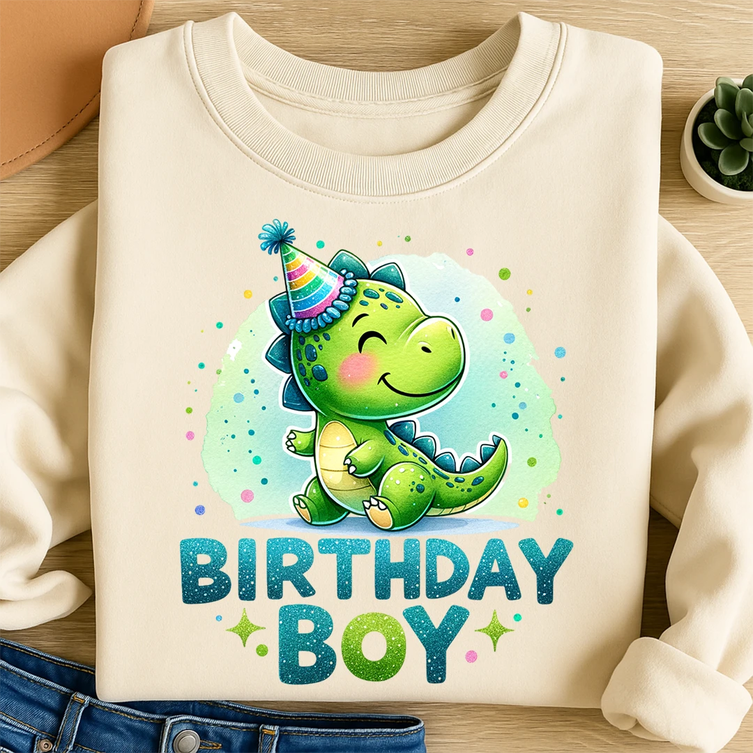 Bügelbild Süßer Dino Birthday Boy