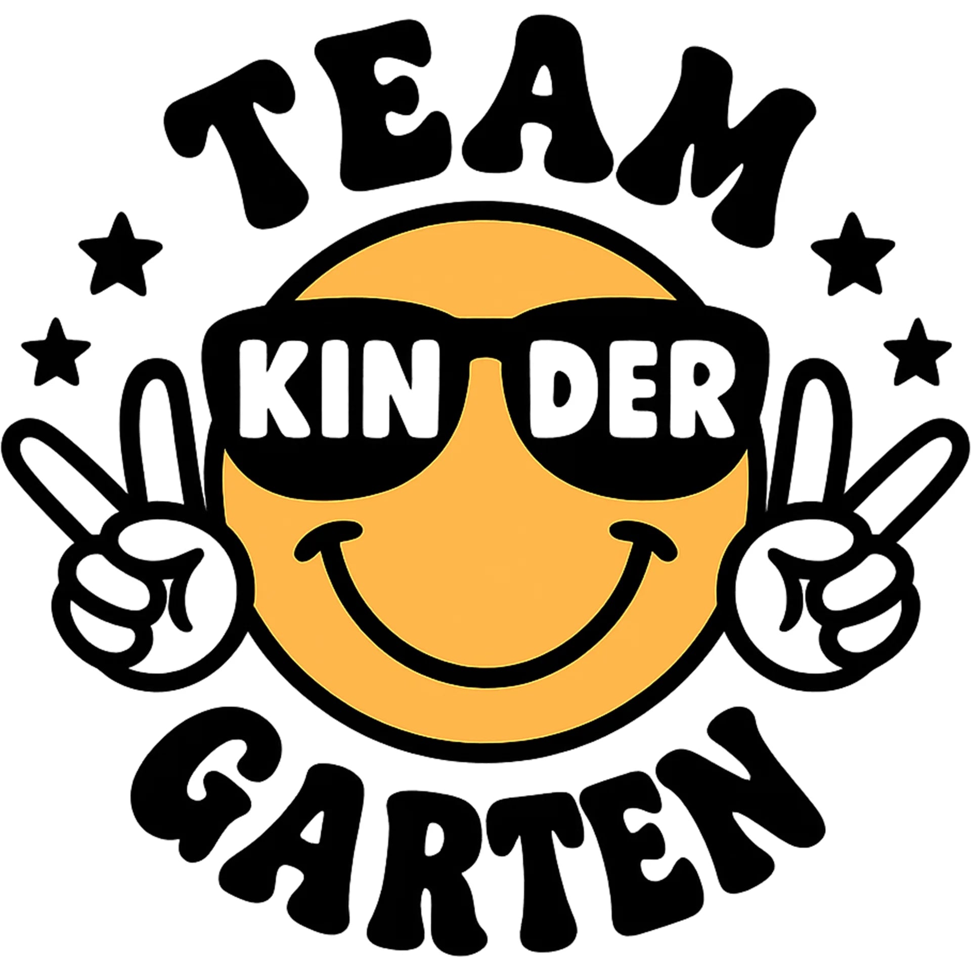Bügelbild Team Kindergarten