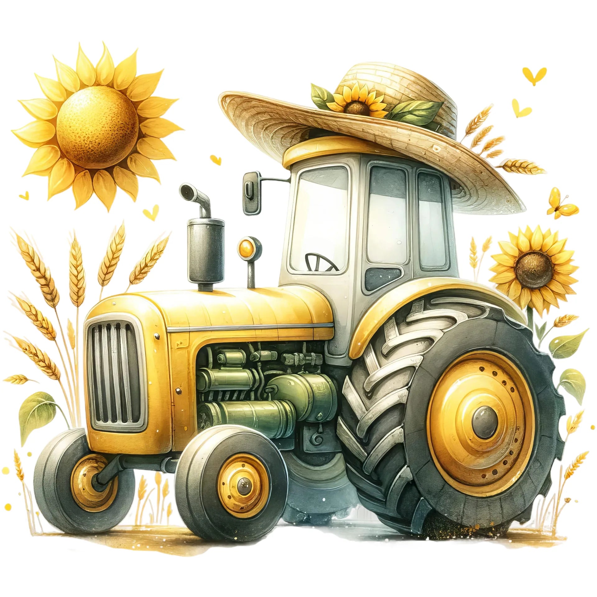 Bügelbild Traktor Sonnenblumentraum - M