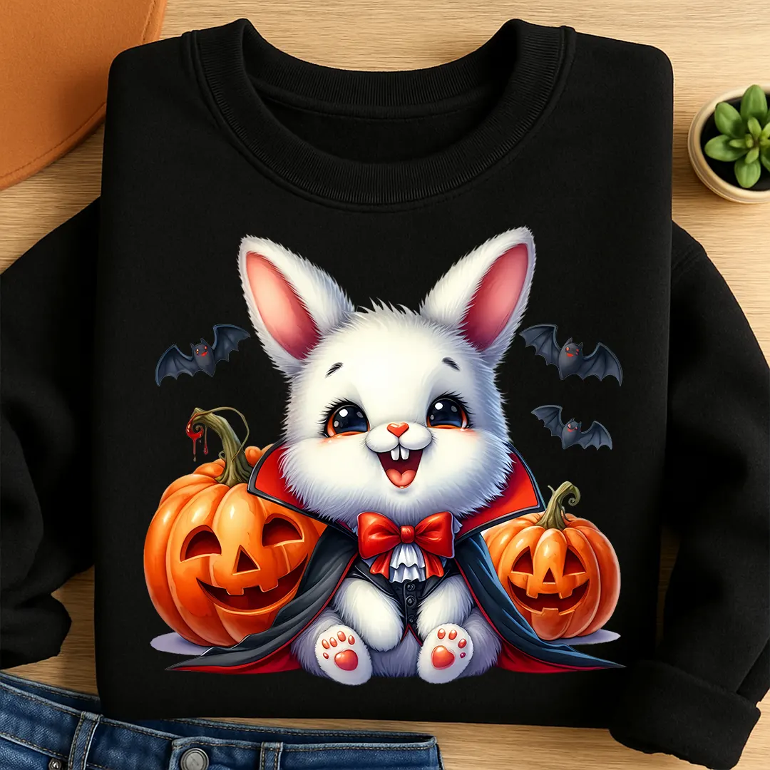 Bügelbild Vampir Hase Kuschelfang