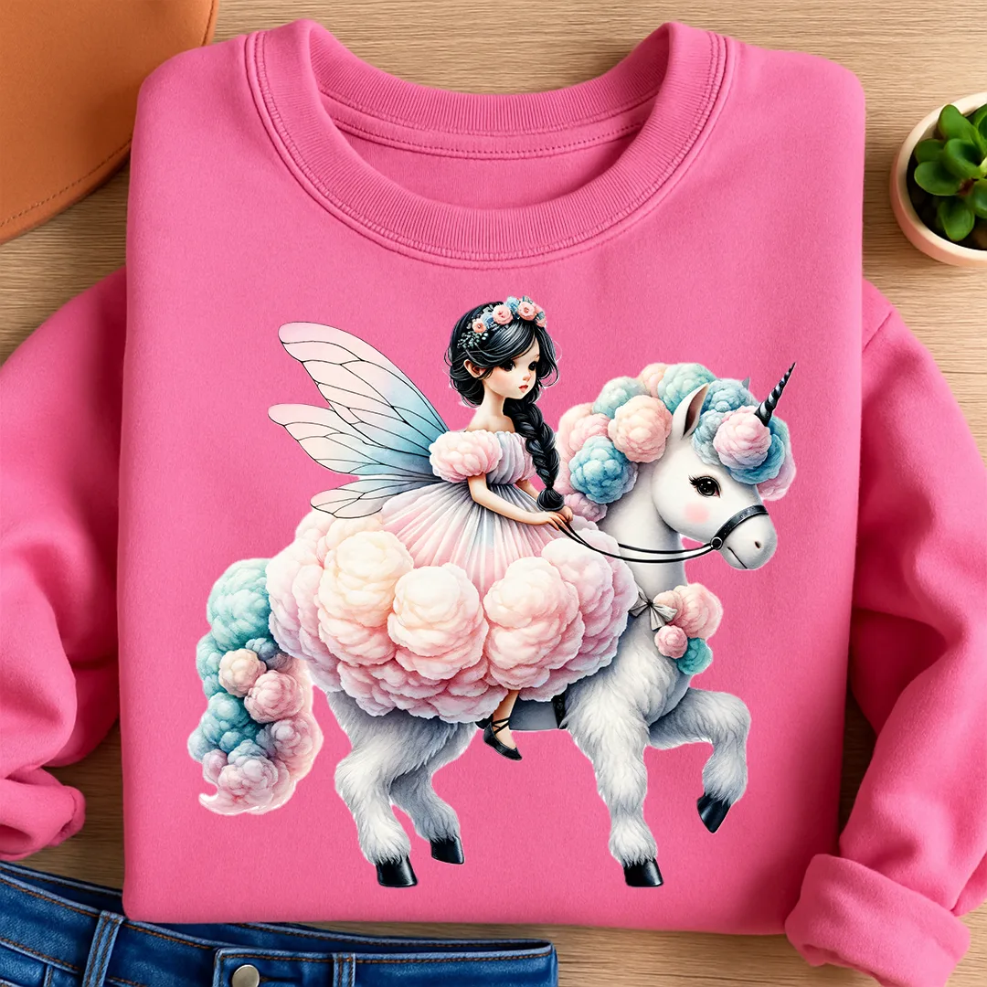 Bügelbild Zuckerwatten Fee Einhornschimmer