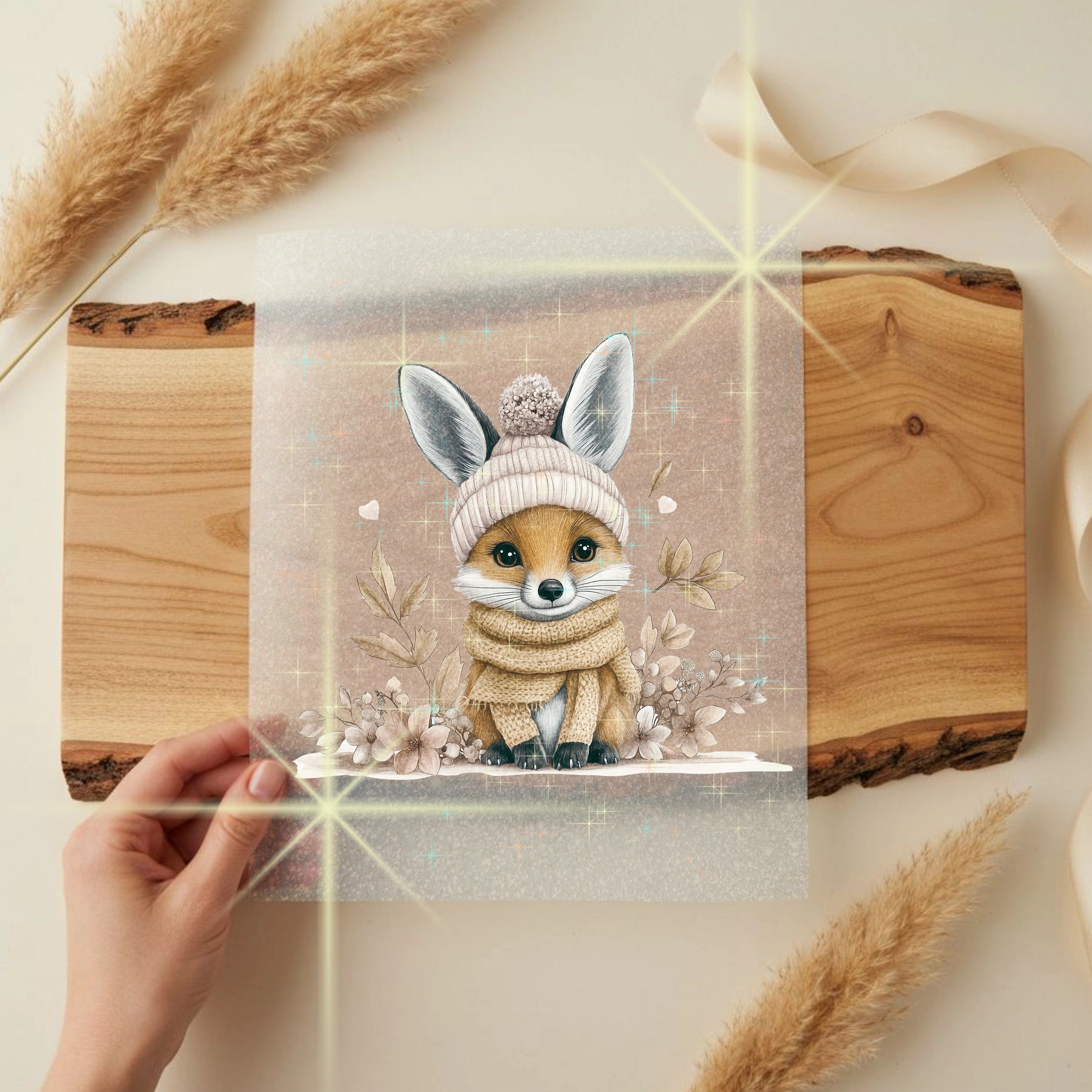 Glitzer Bügelbild Waldtierchen Fuchs Mila