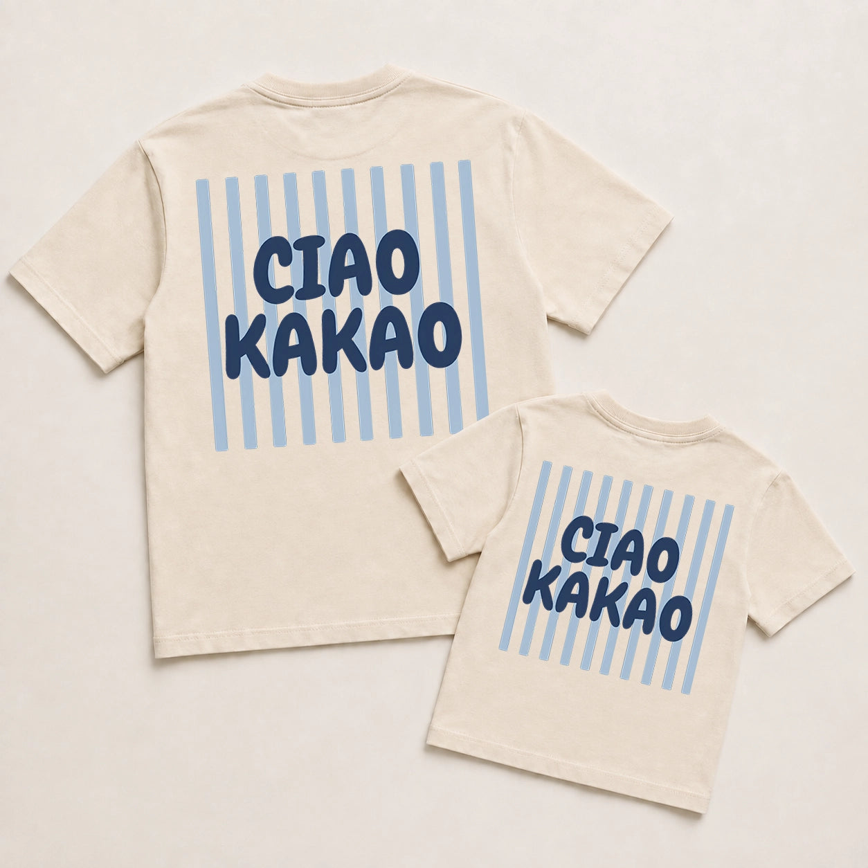 Ciao Kakao Blaue Streifen – Mama & Mini Matching-Set