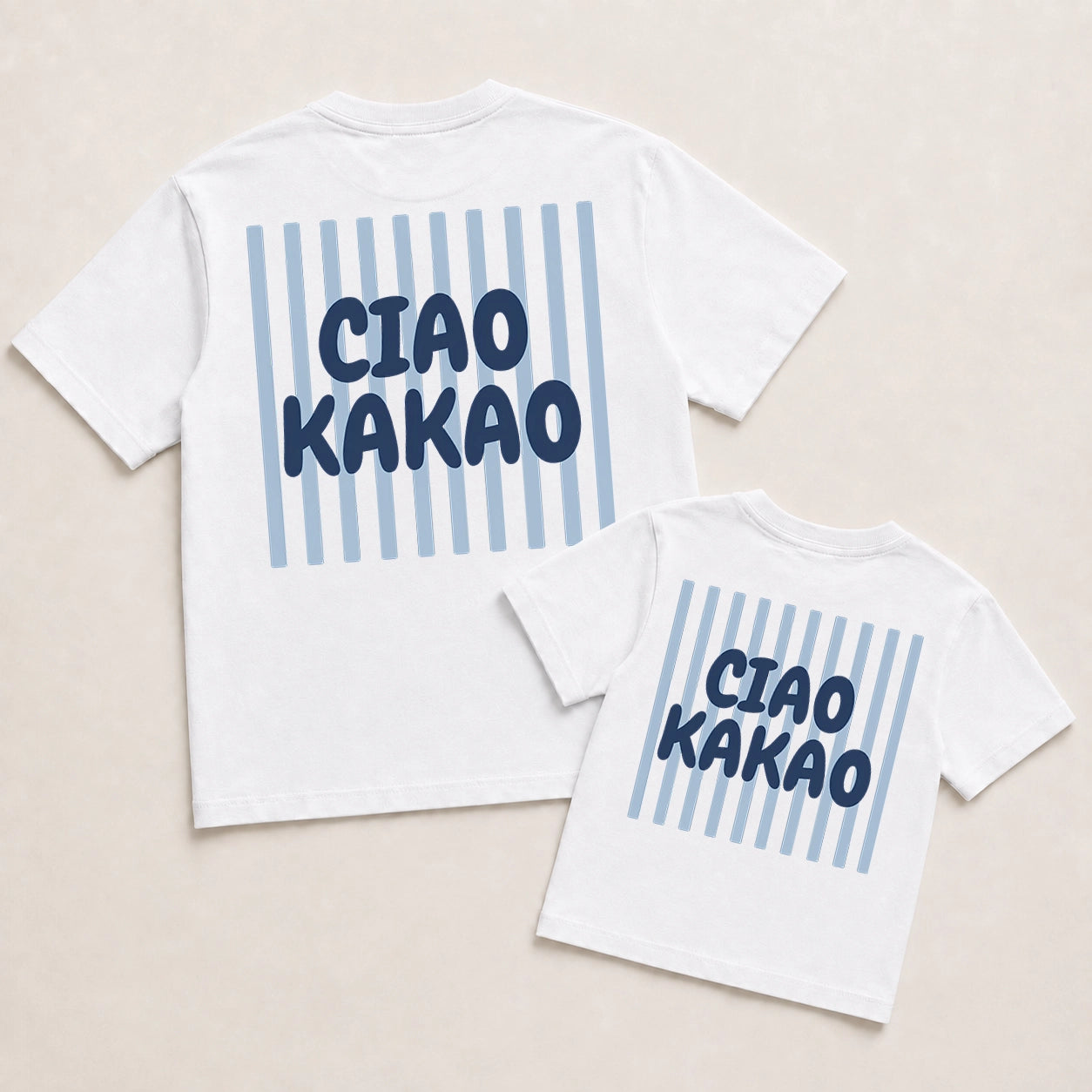 Ciao Kakao Blaue Streifen – Mama & Mini Matching-Set