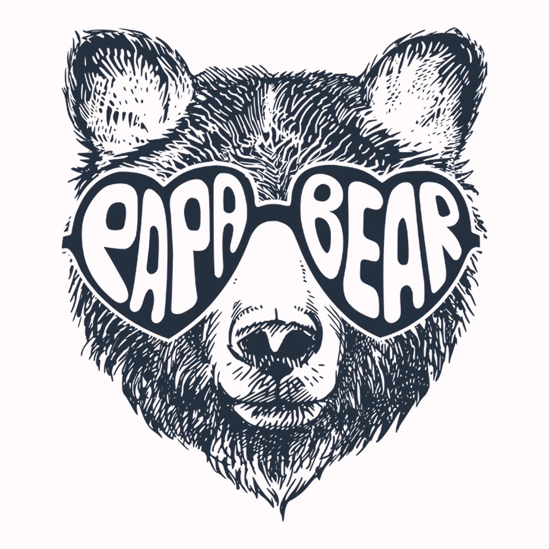 Permanent Sticker Papa Bear Sonnenbrille