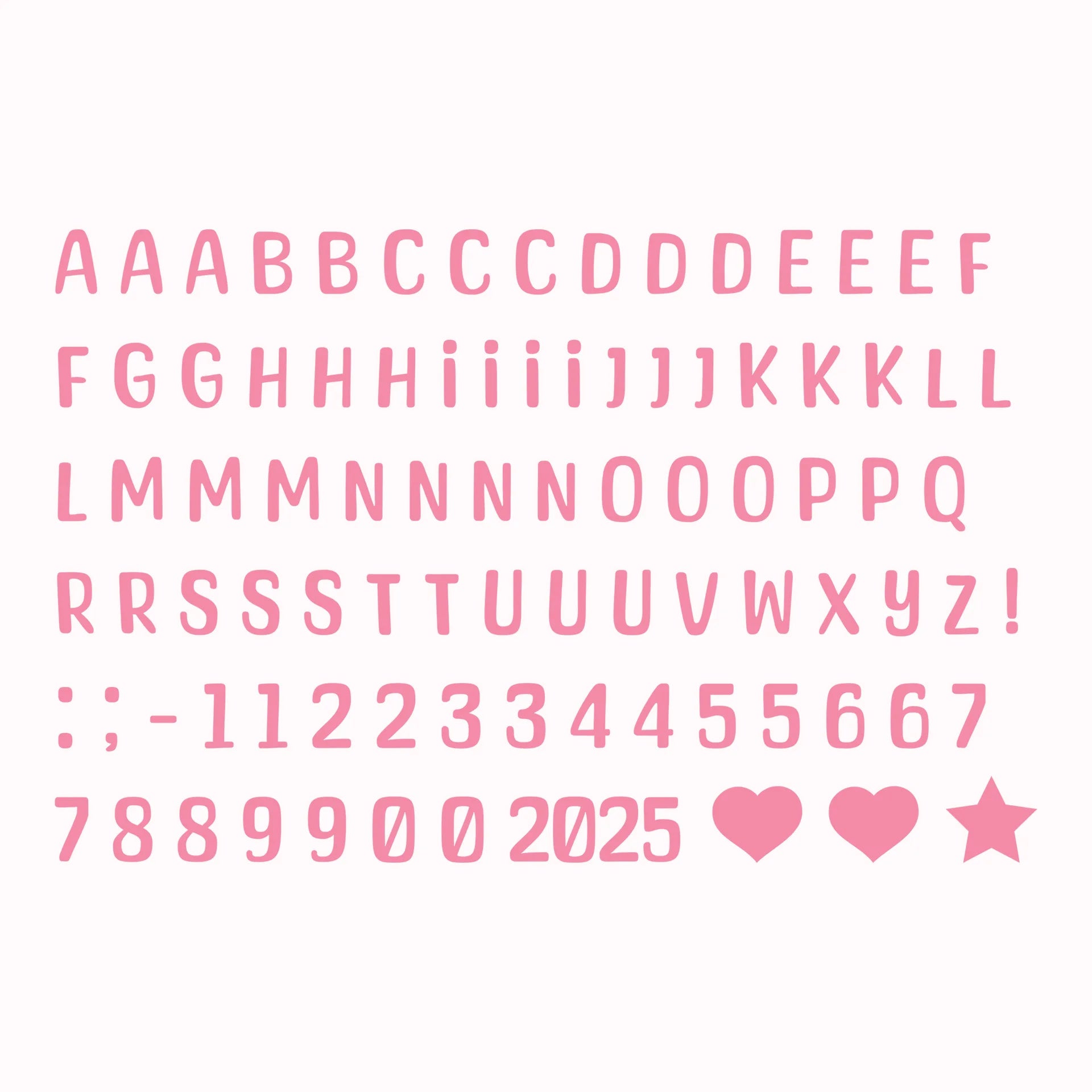Permanent Sticker Alphabet + Zahlen Set