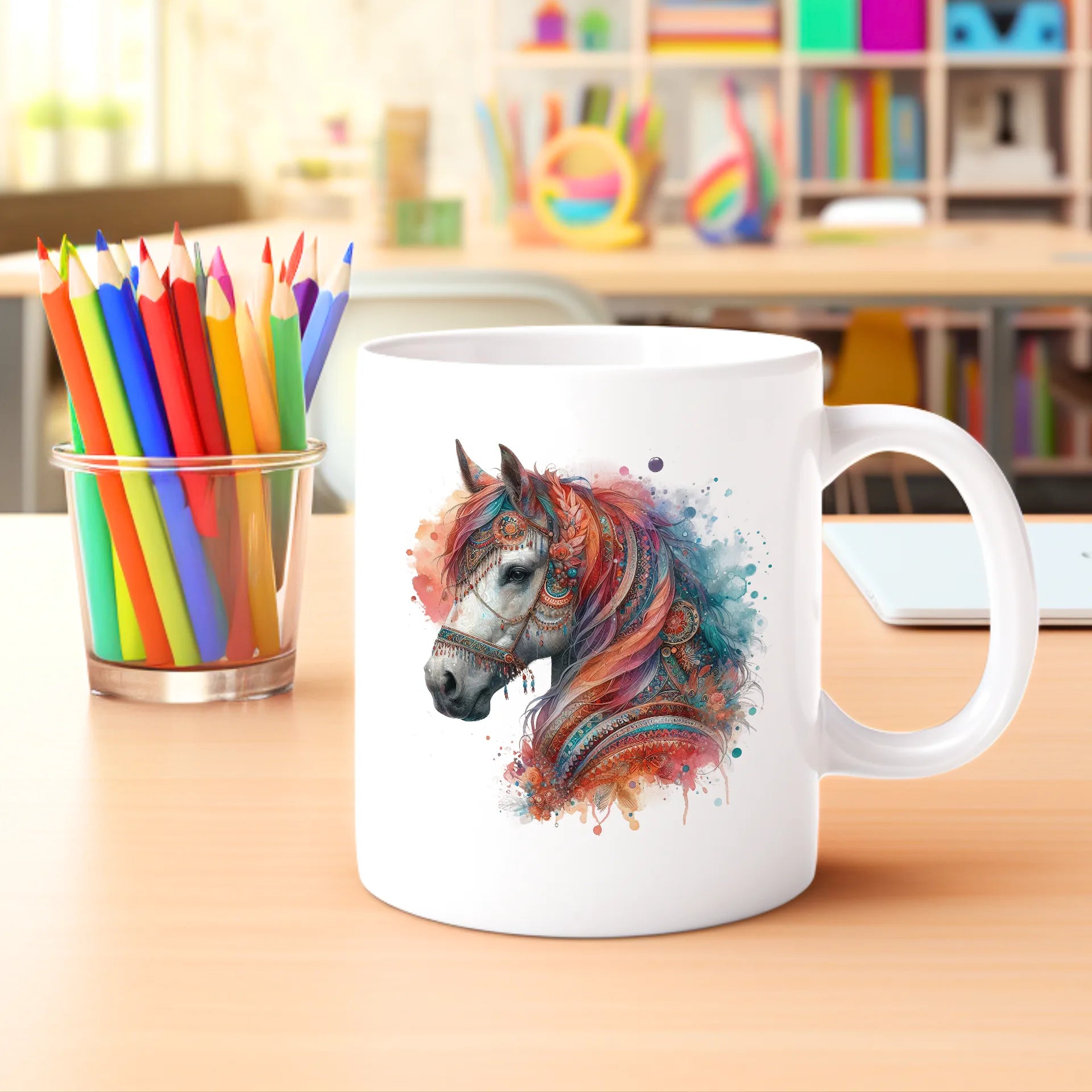 Permanent Sticker Boho Pferd Colorful Soul