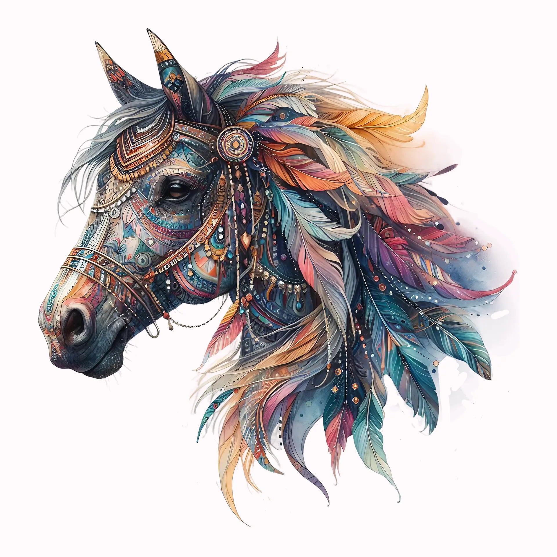 Permanent Sticker Boho Pferd Mystic Dream