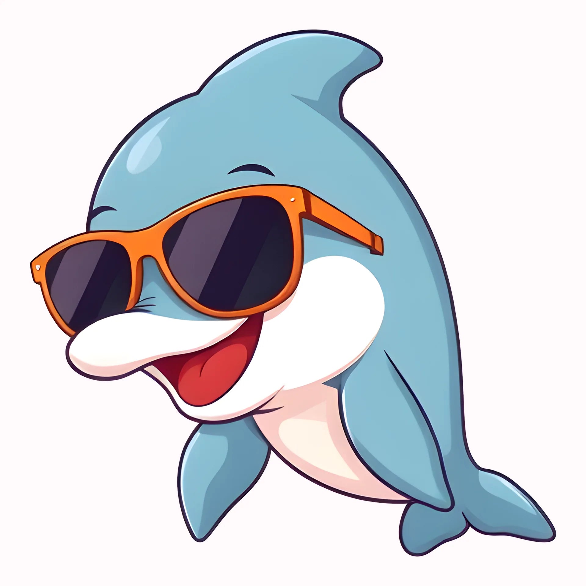 Permanent Sticker Delfin Fin im Urlaub