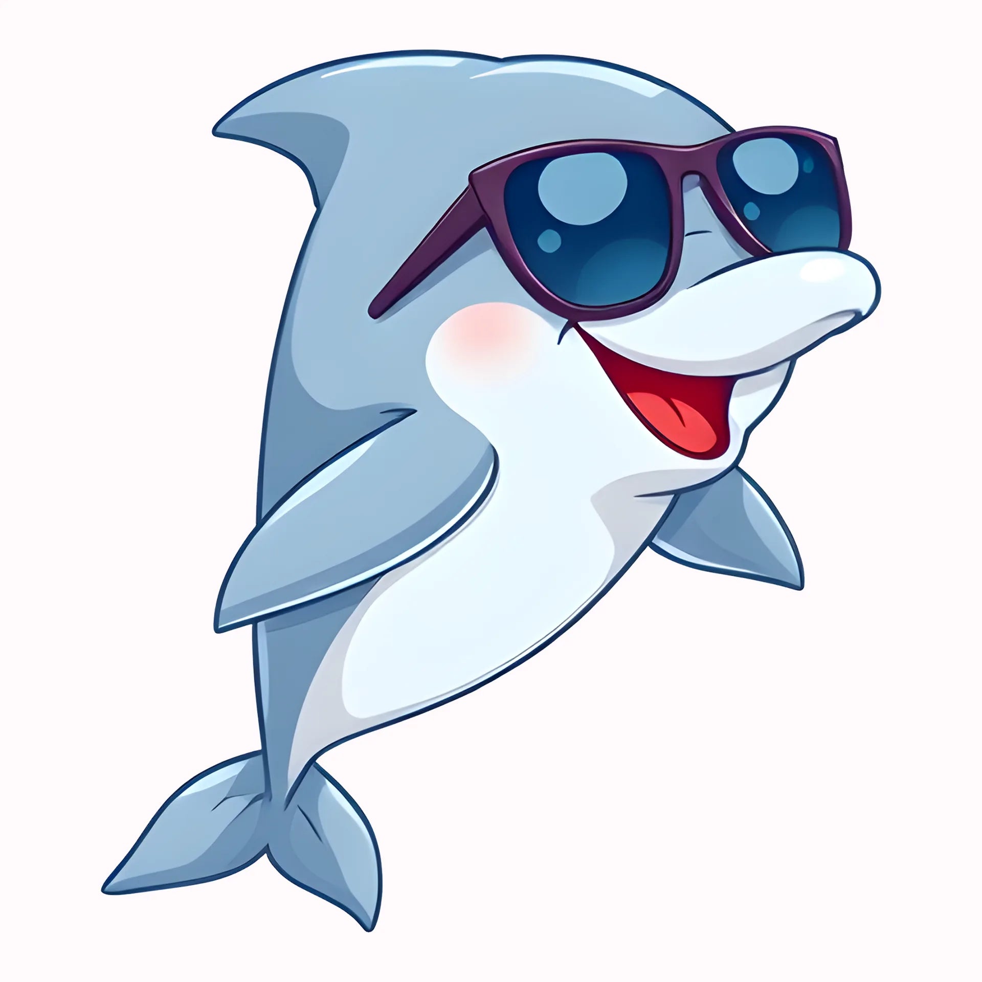 Permanent Sticker Delfin Flippy im Urlaub