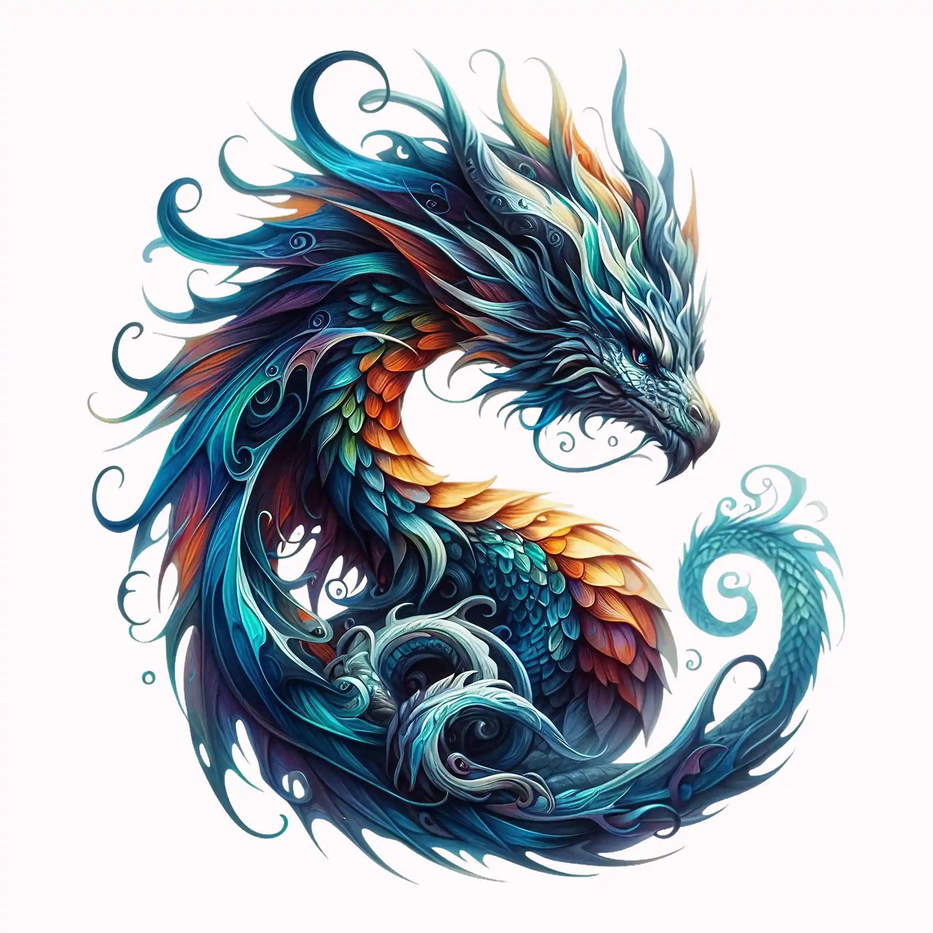 Permanent Sticker Drache Flammenwind Azaria
